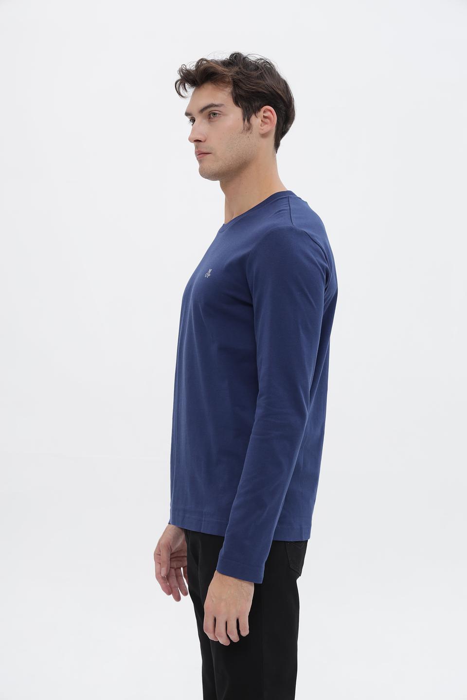 Футболка Marc O Polo men синяя с длинным рукавом