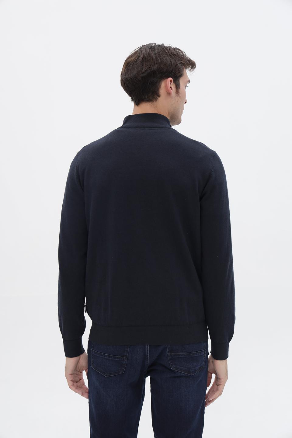 Джемпер Bugatti с молнией темно-синий