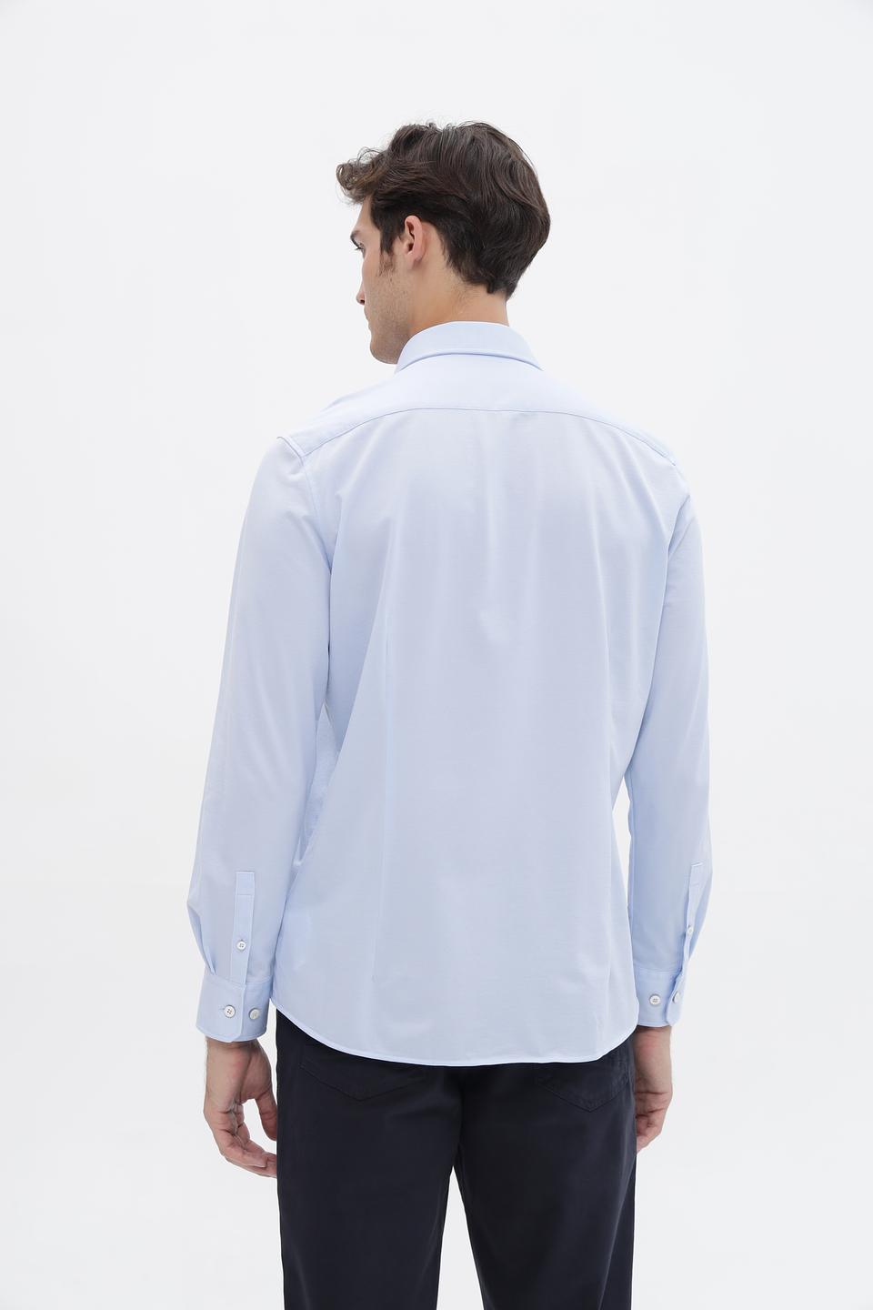 Рубашка Bugatti голубая приталенная