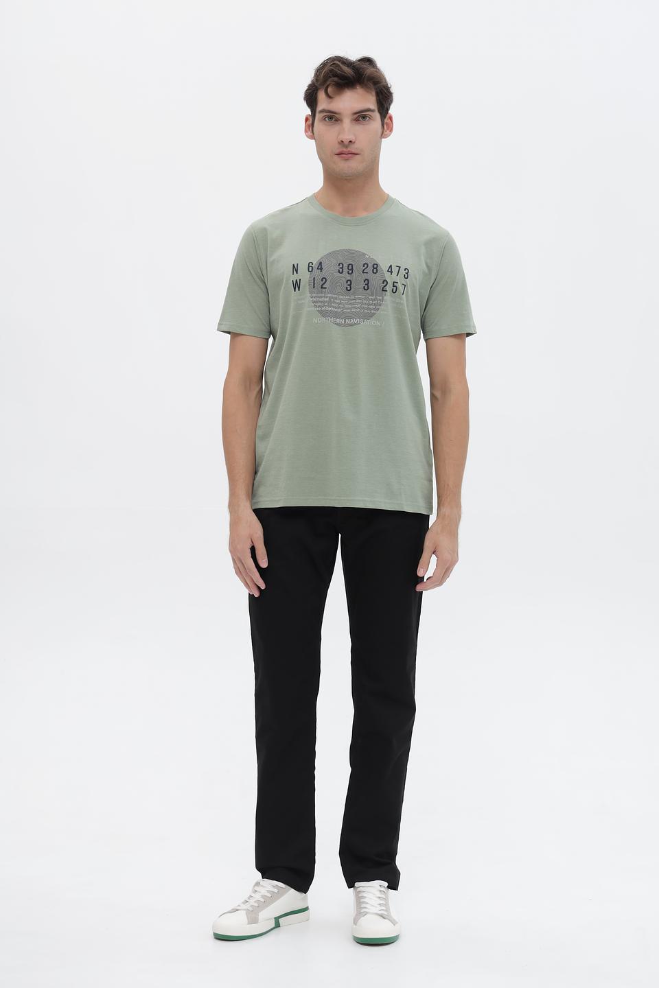 Футболка Casa Moda хаки с принтом