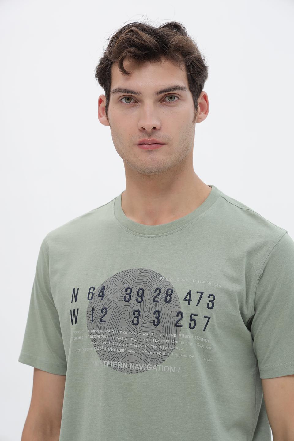 Футболка Casa Moda хаки с принтом