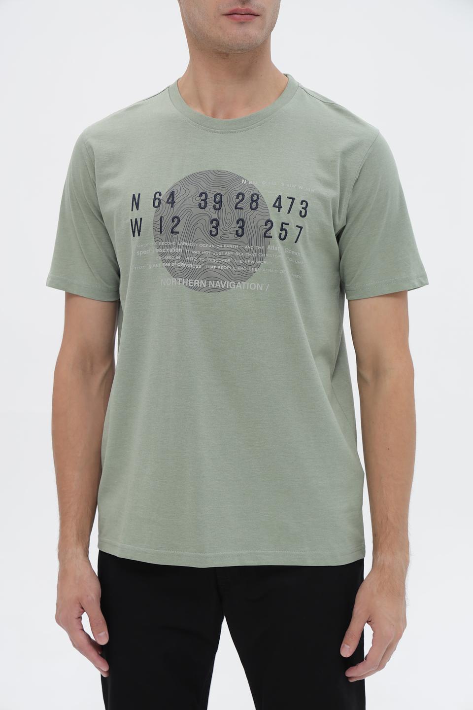 Футболка Casa Moda хаки с принтом