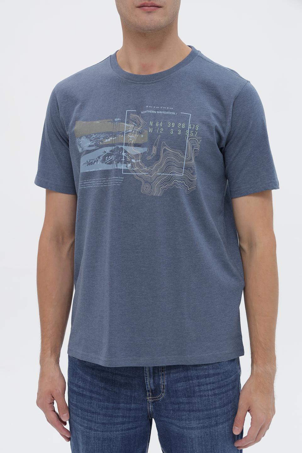 Футболка Casa Moda с принтом серая