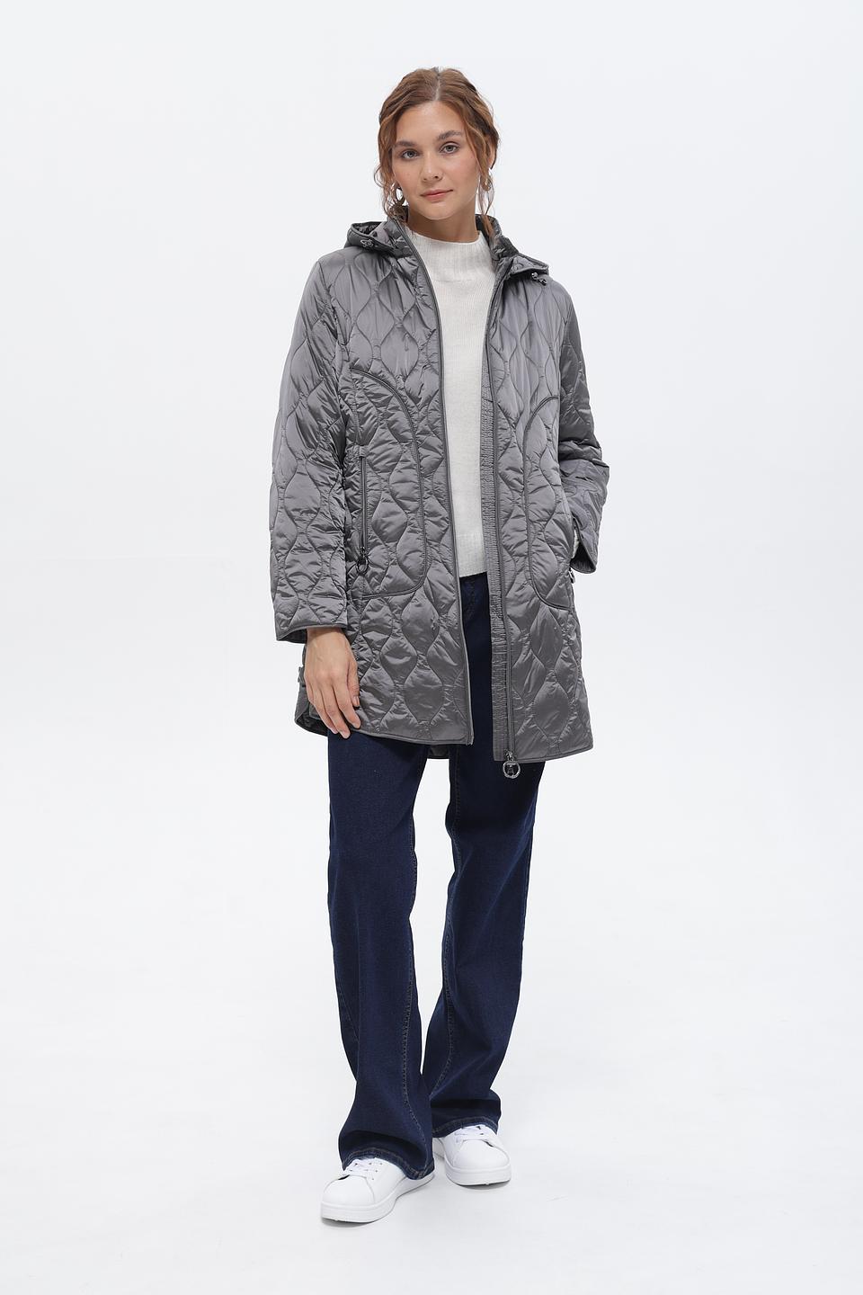Пальто стеганое Betty Barclay серое