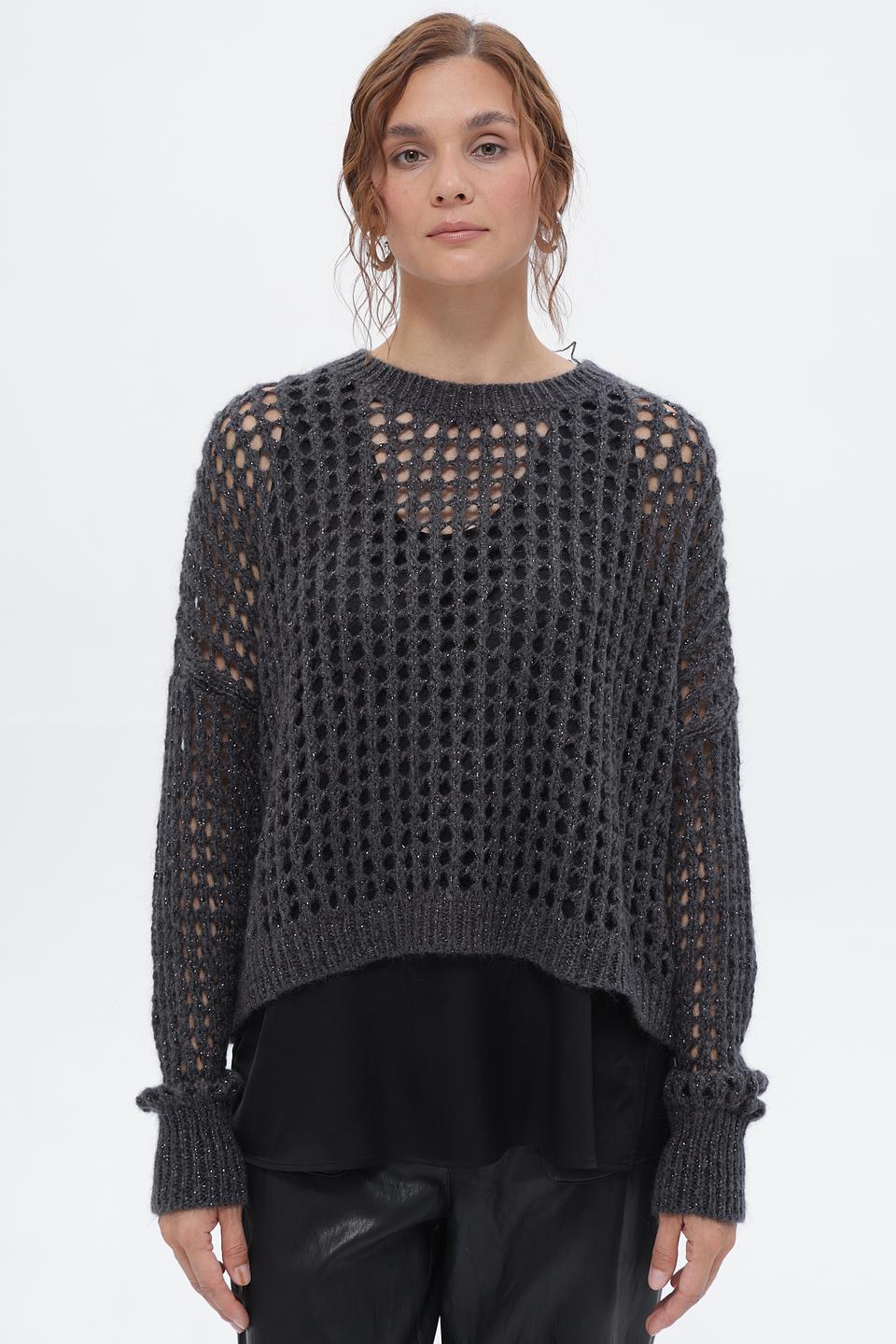 Пуловер Croche с ажурной вязкой
