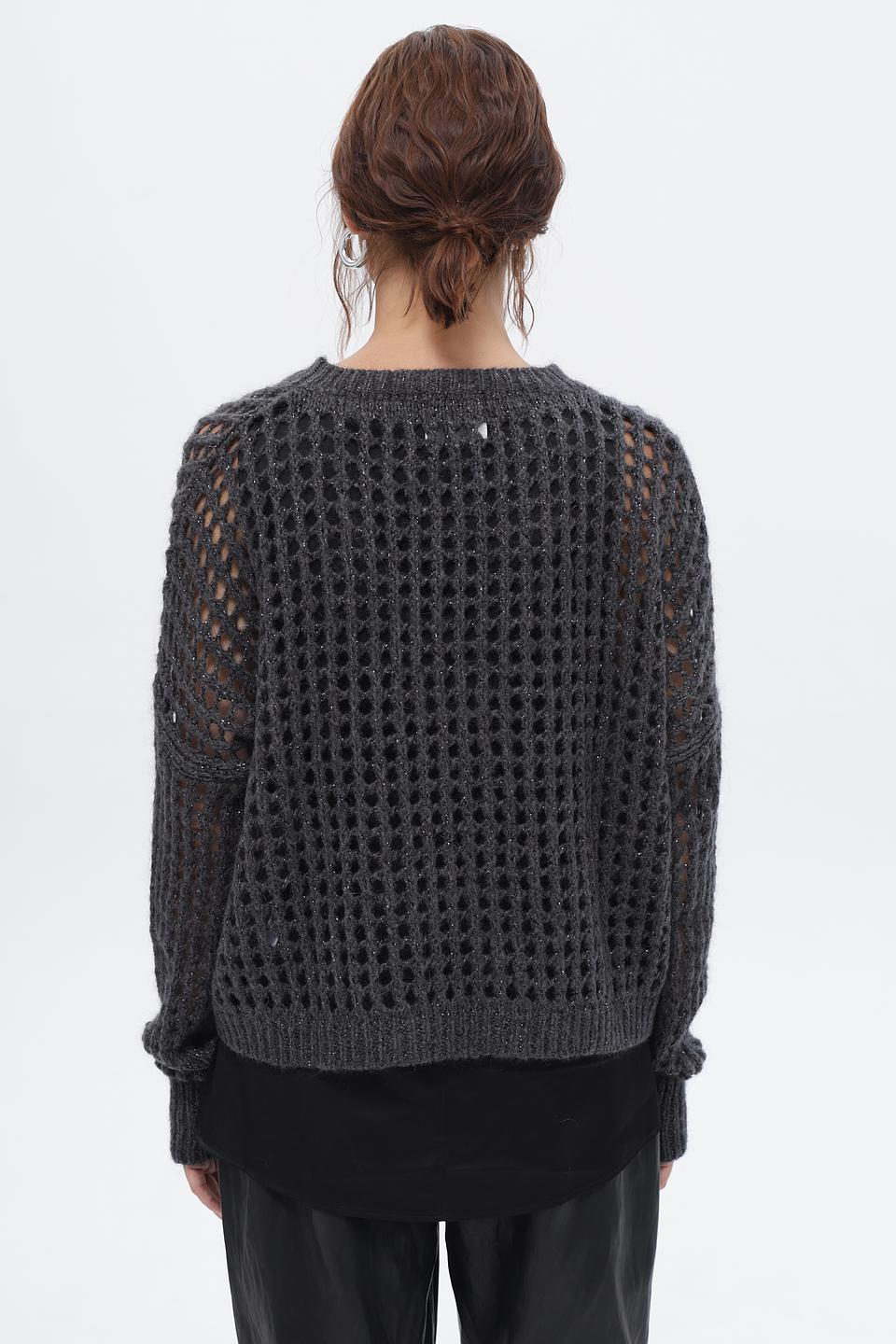 Пуловер Croche с ажурной вязкой
