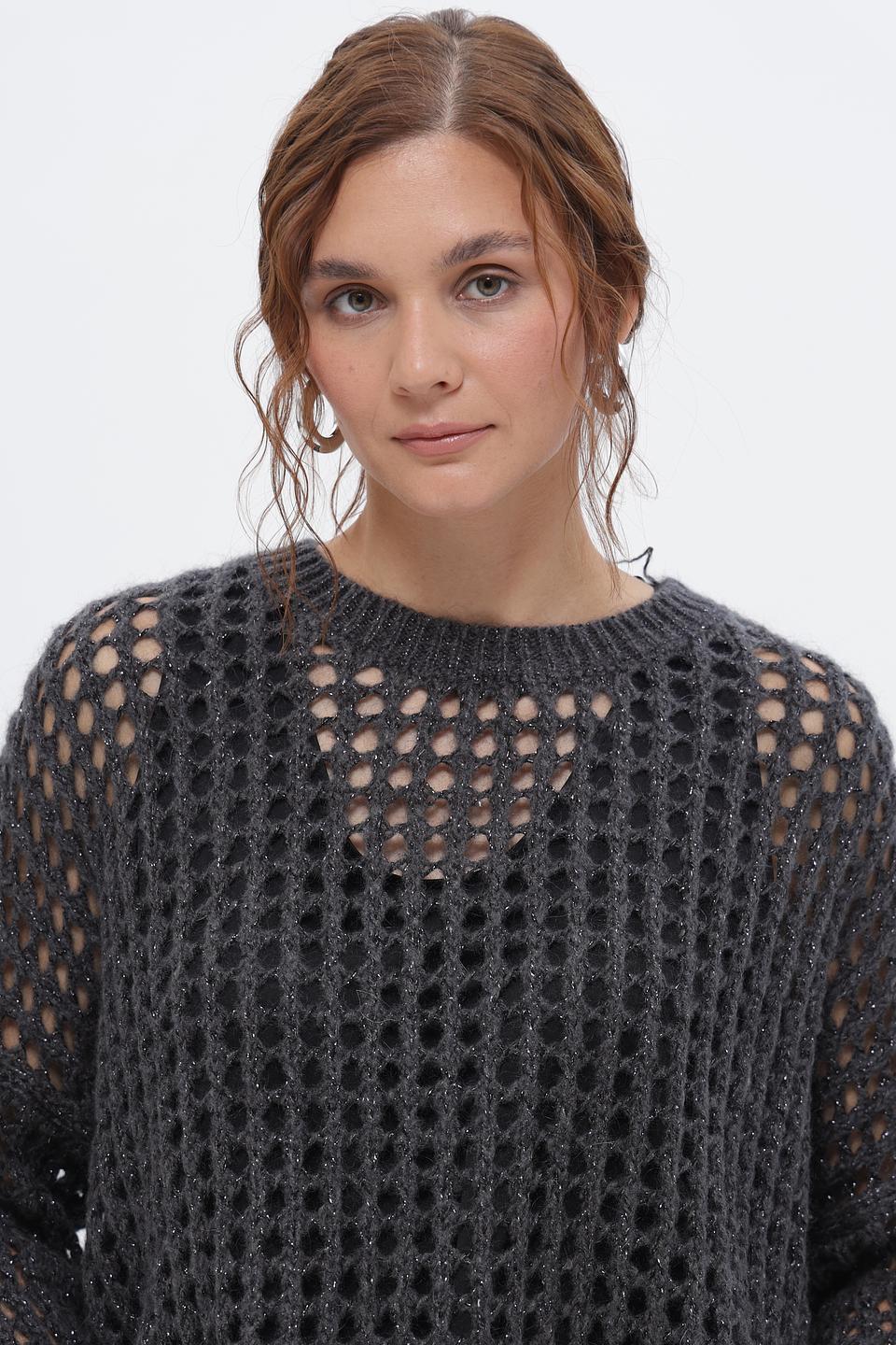 Пуловер Croche с ажурной вязкой
