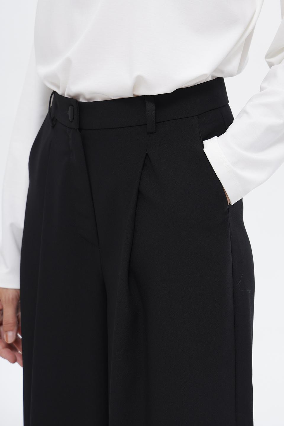 Брюки Croche женские широкие черные