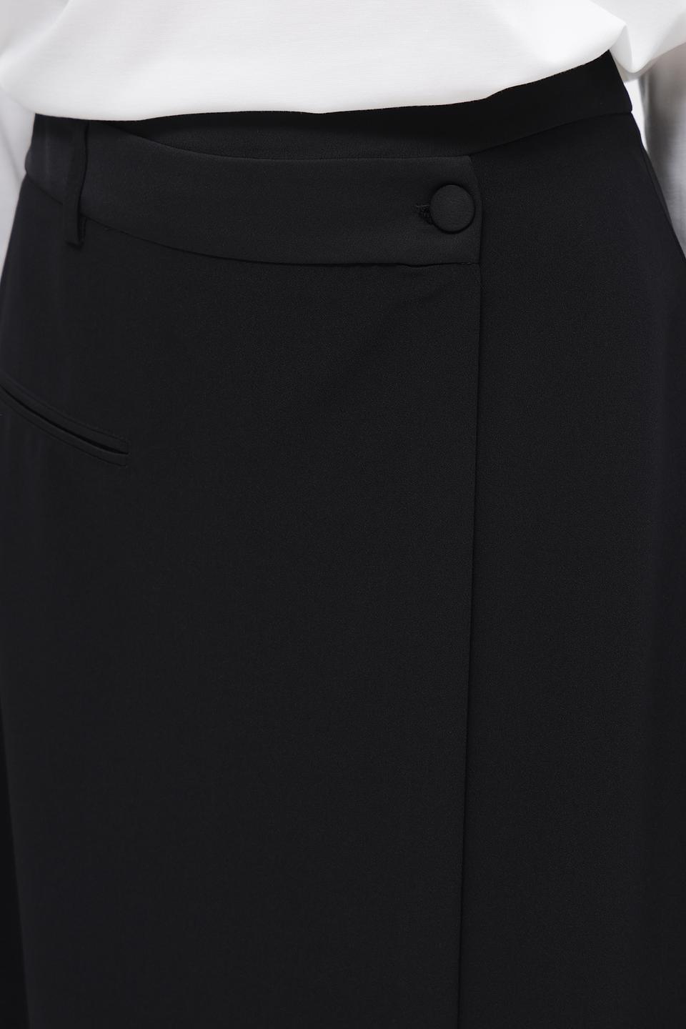 Юбка Croche с запахом черная