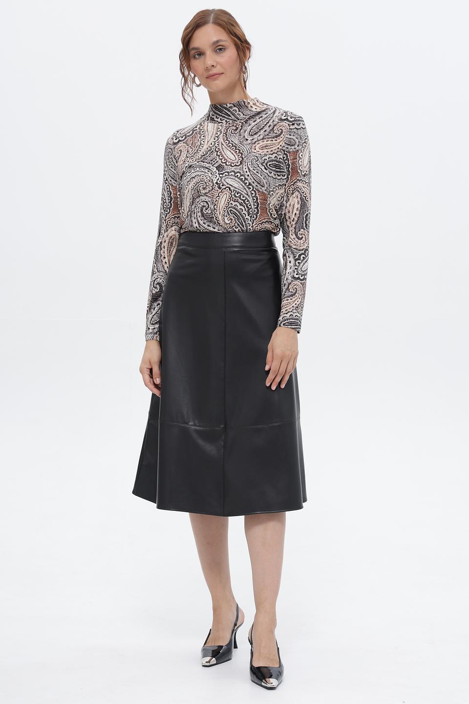 Юбка-трапеция Lebek чёрная