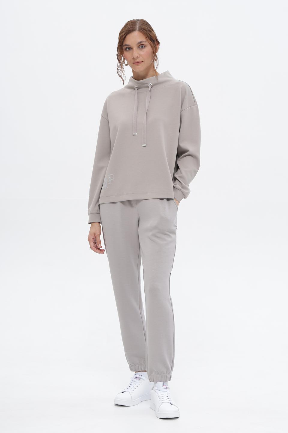 Пуловер Monari светло-серый с капюшоном