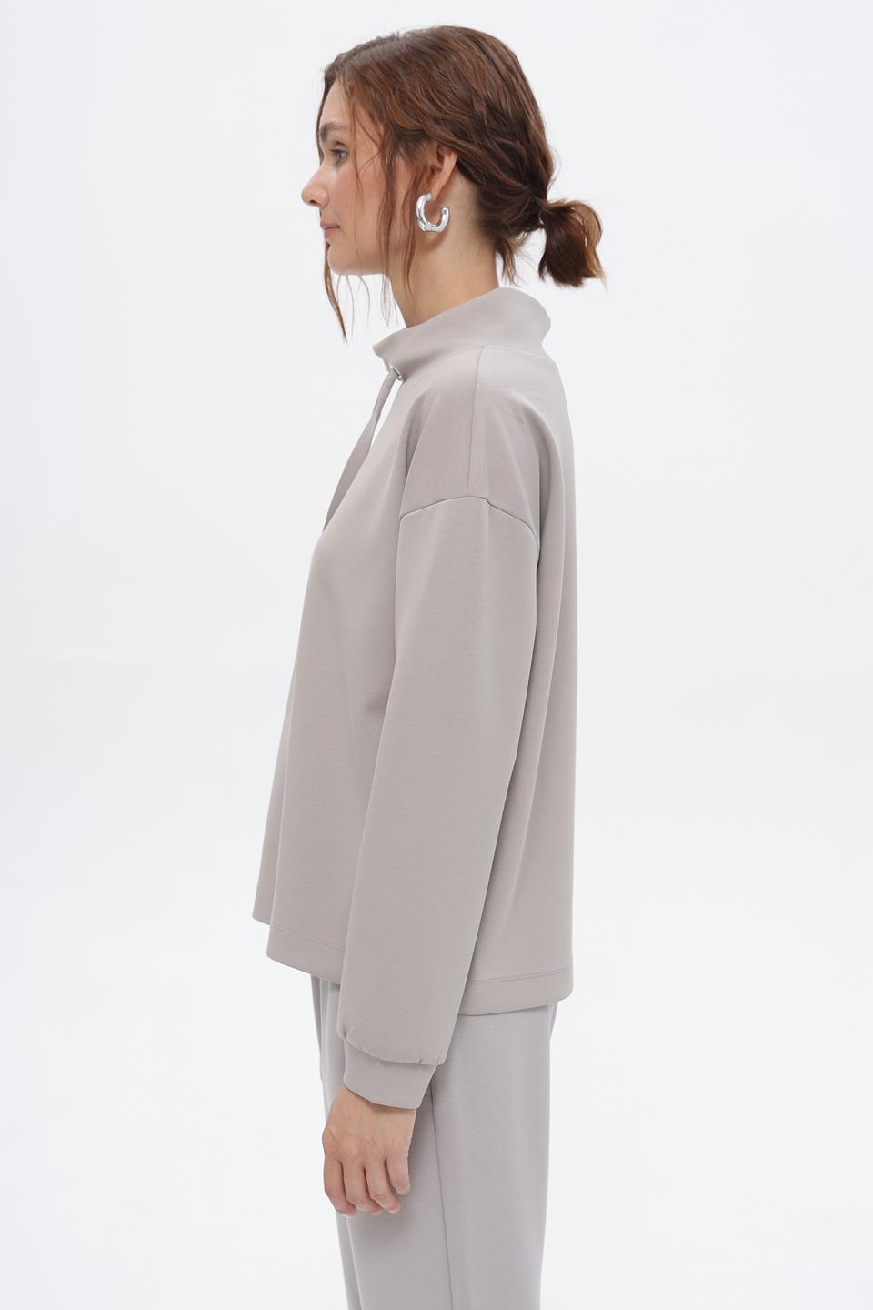 Пуловер Monari светло-серый с капюшоном