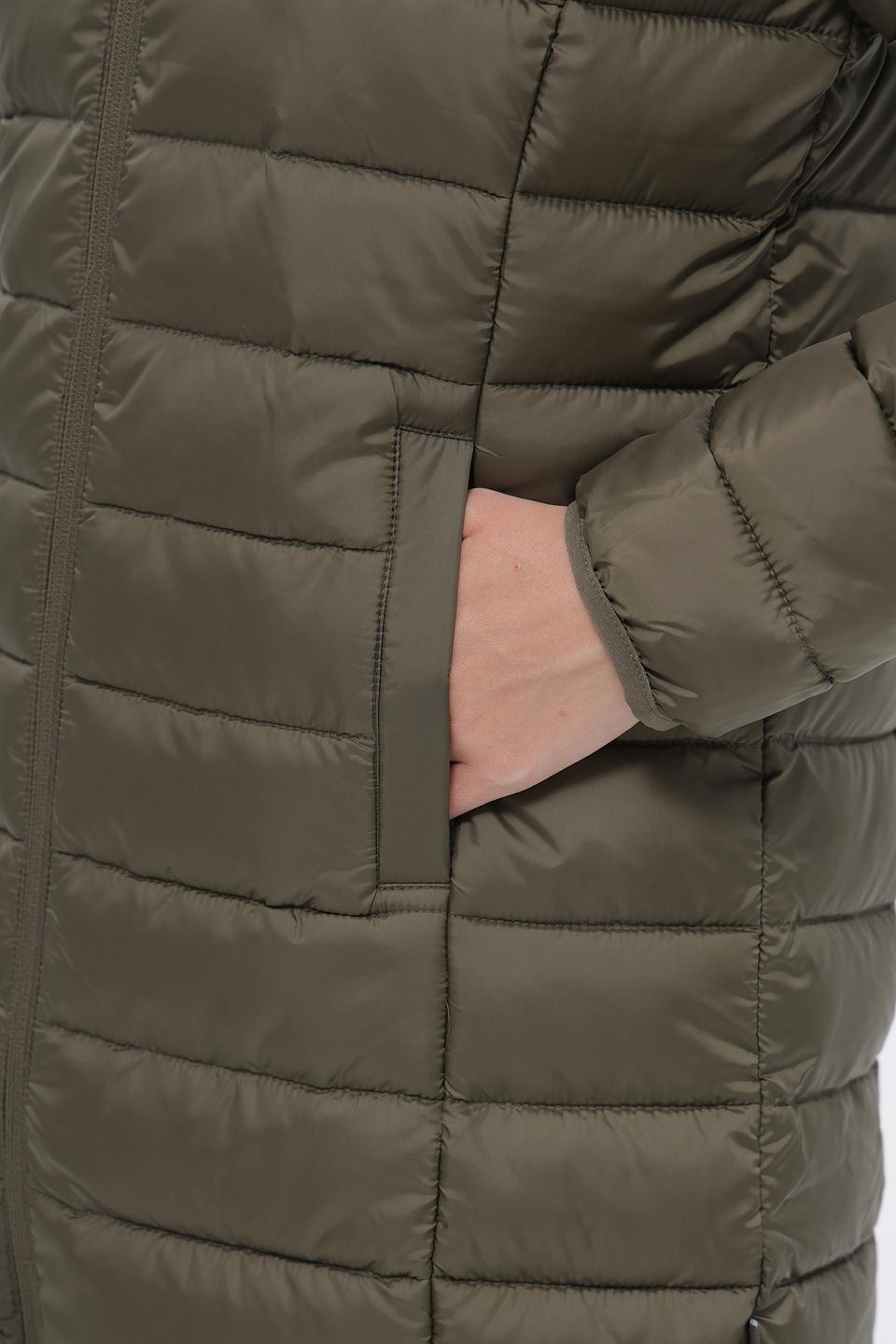 Пальто стеганое Tom Tailor оливковое