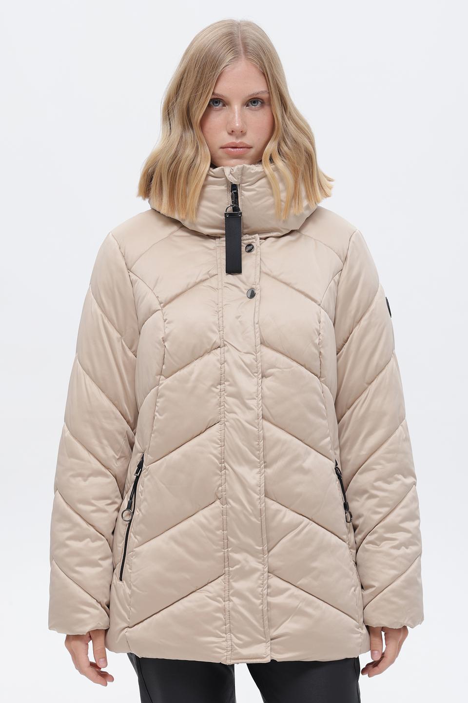 Куртка District стеганая бежевая