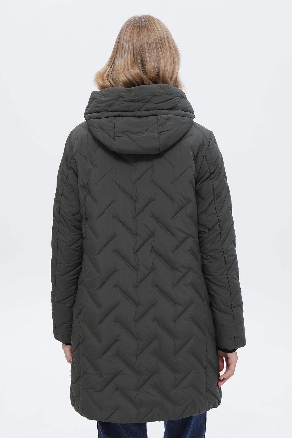 Пальто District стеганое хаки