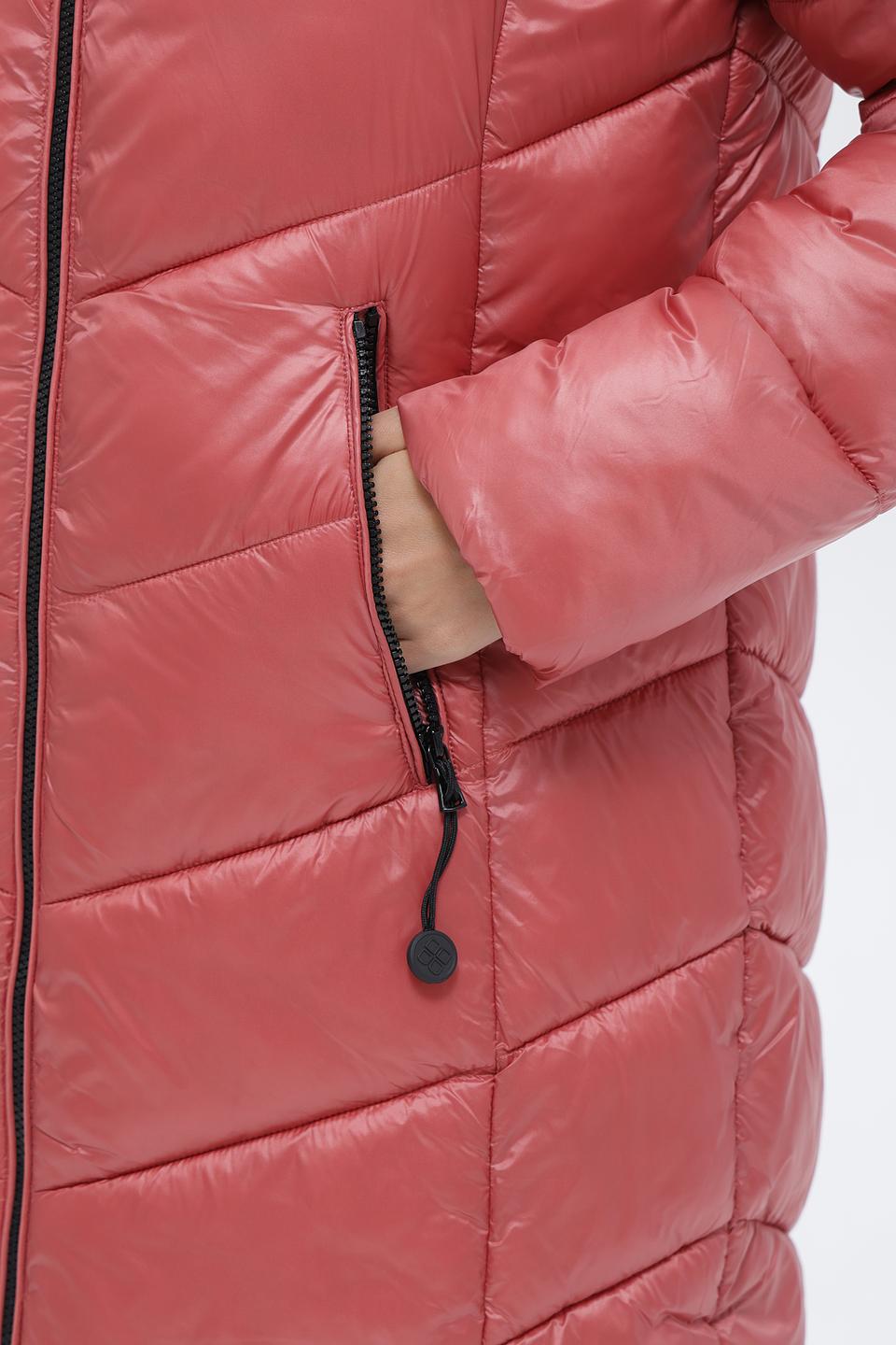 Пальто District стеганое розовое