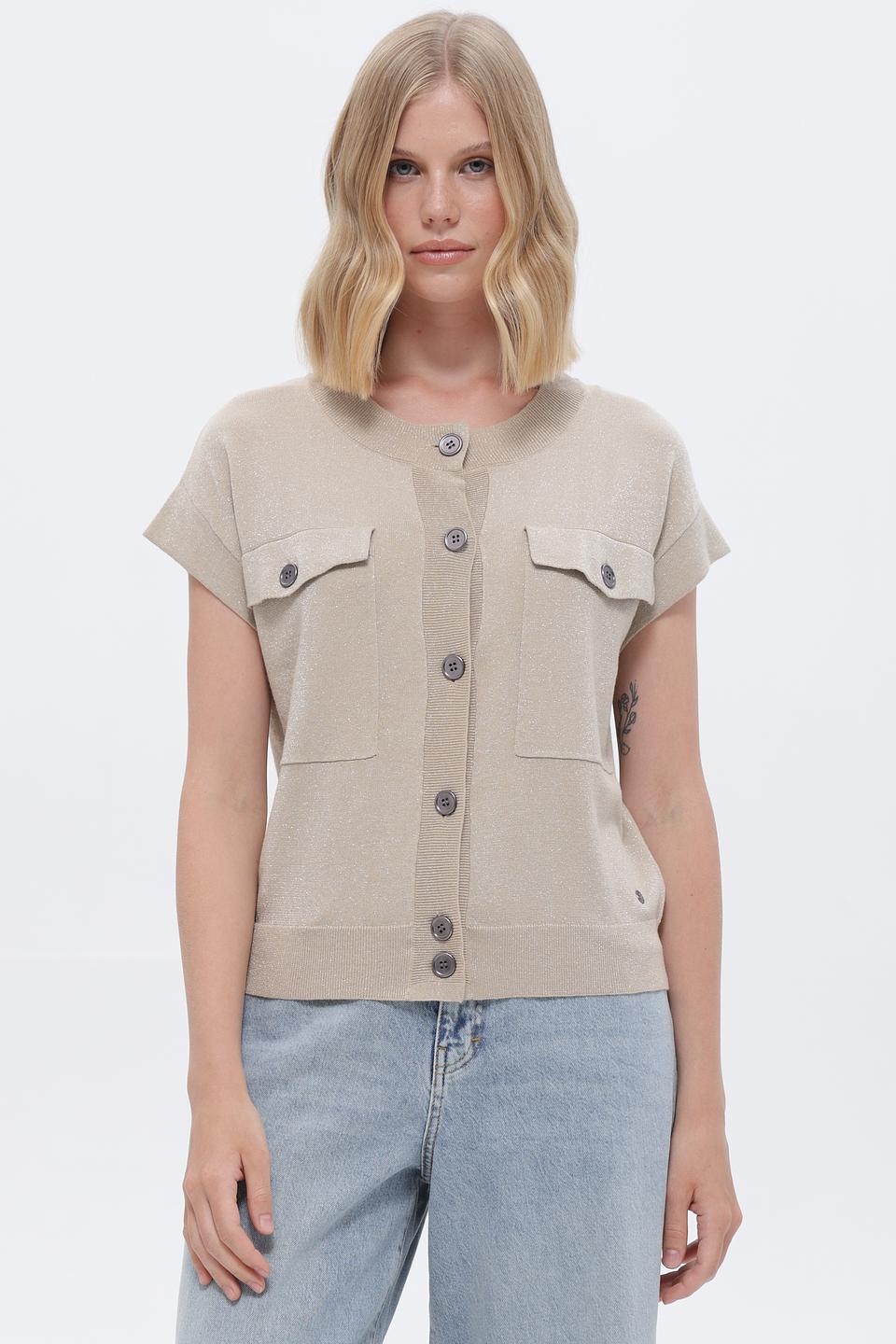 Жакет Monari с карманами бежевый