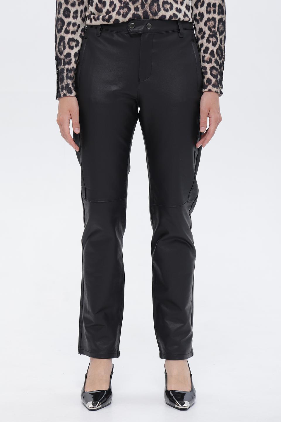 Брюки кожаные Monari чёрные