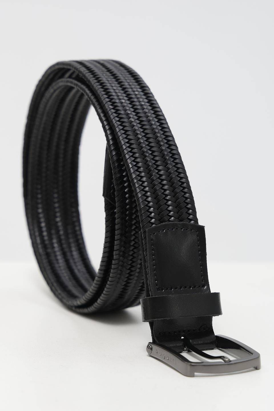 Ремень Bugatti ACC плетеный черный