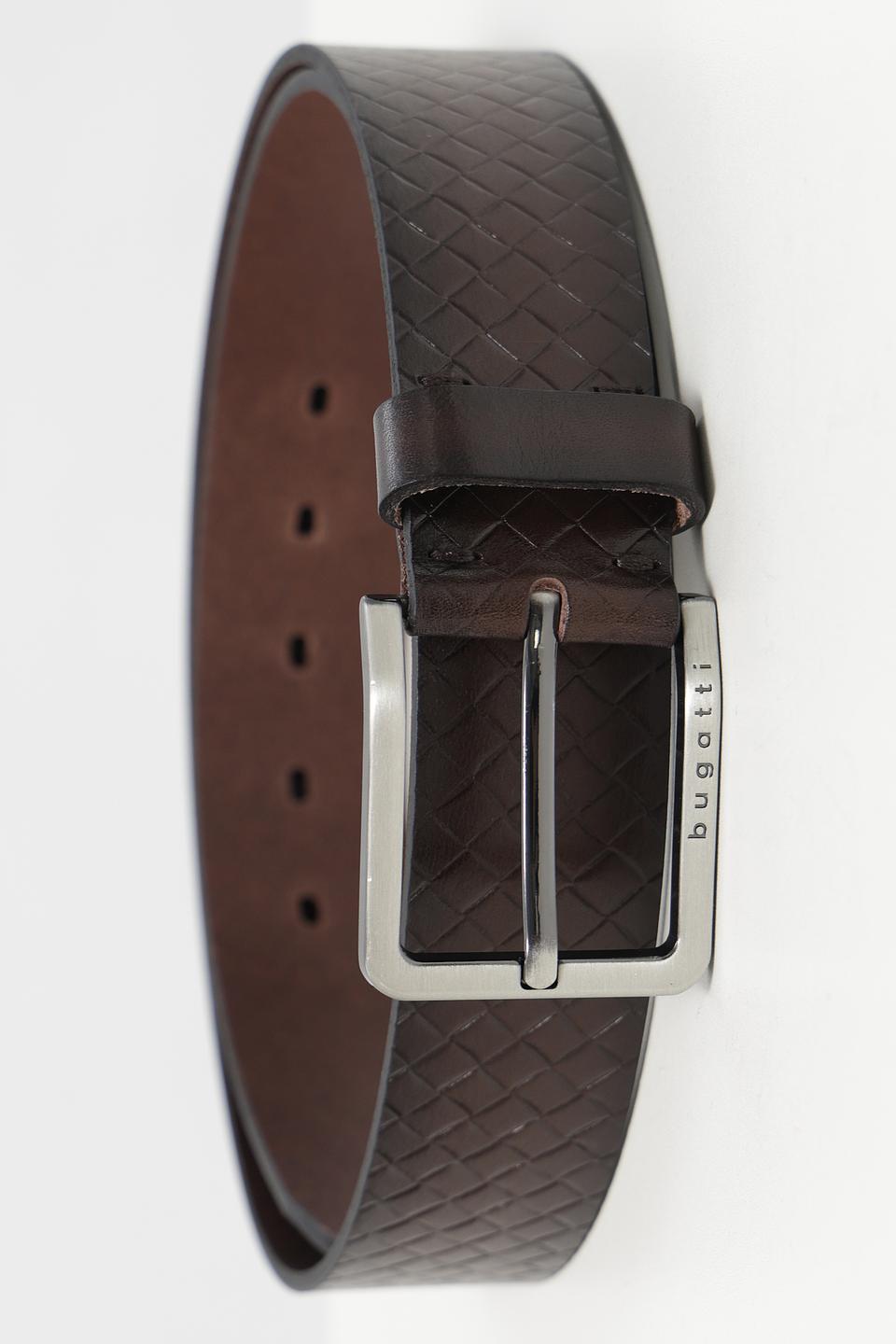Ремень Bugatti ACC плетеный коричневый