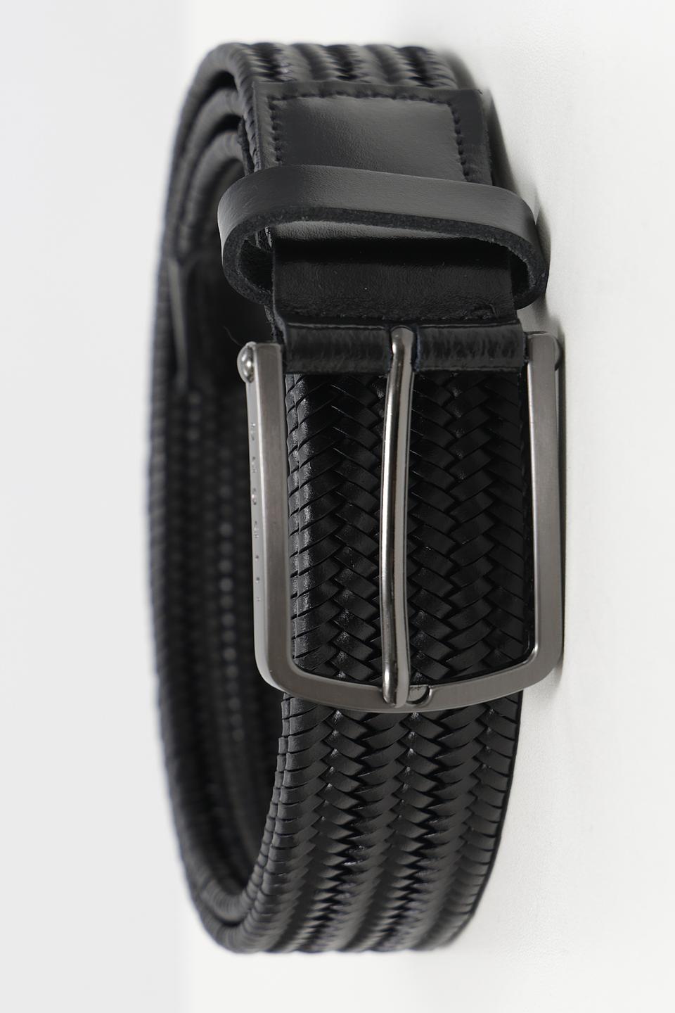 Ремень Bugatti ACC плетеный черный