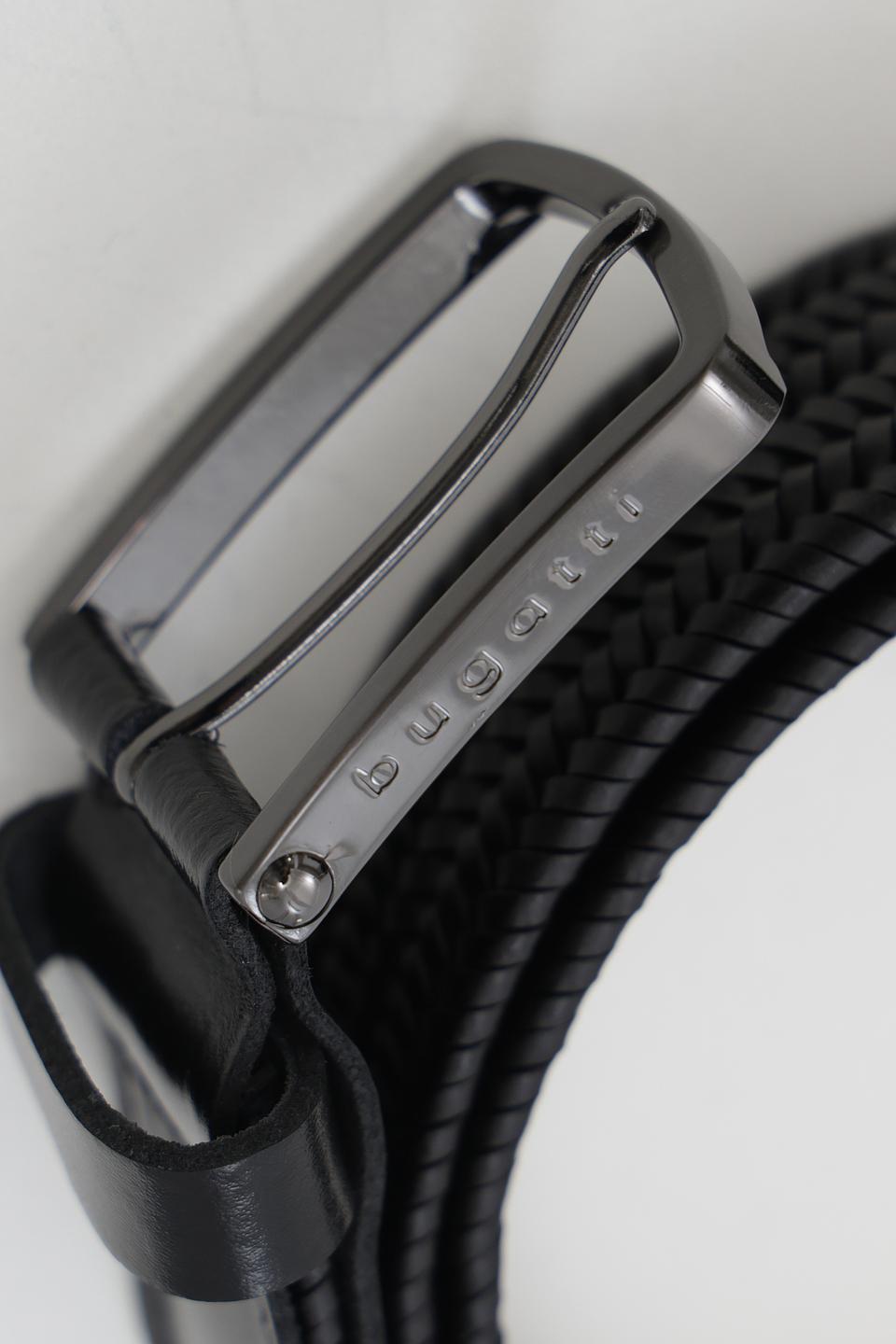 Ремень Bugatti ACC плетеный черный