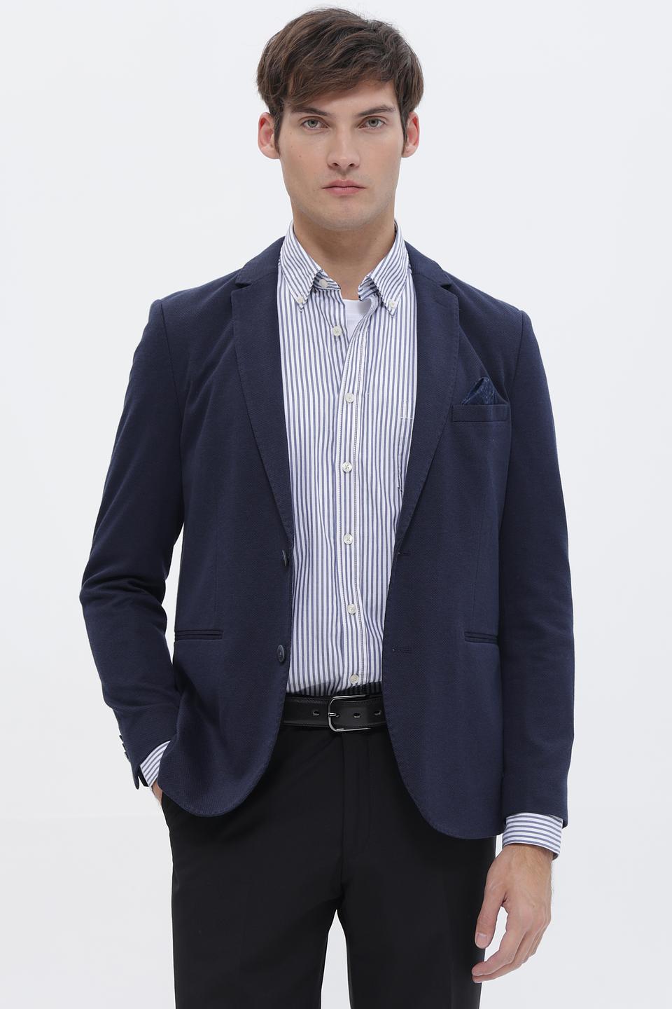 Пиджак Calamar синий приталенный