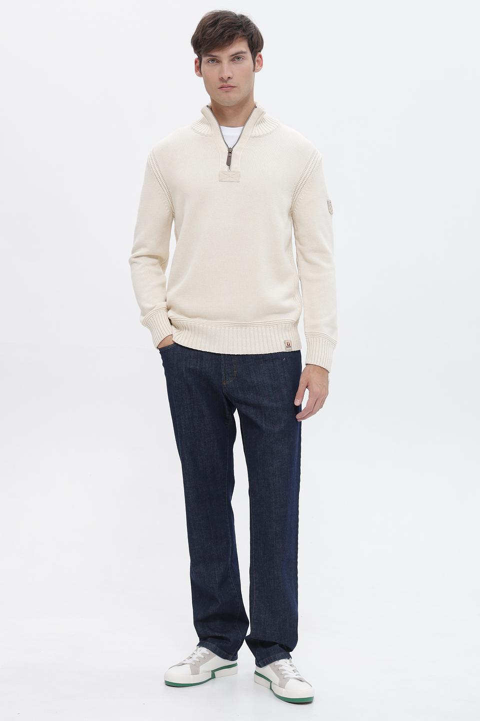 Джемпер Time Zone с молнией бежевый