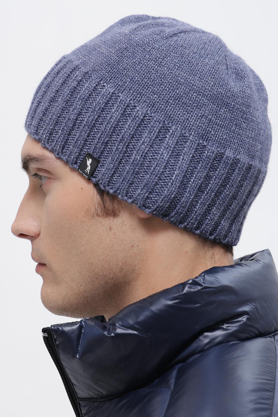 Шапка ADL man вязаная серая