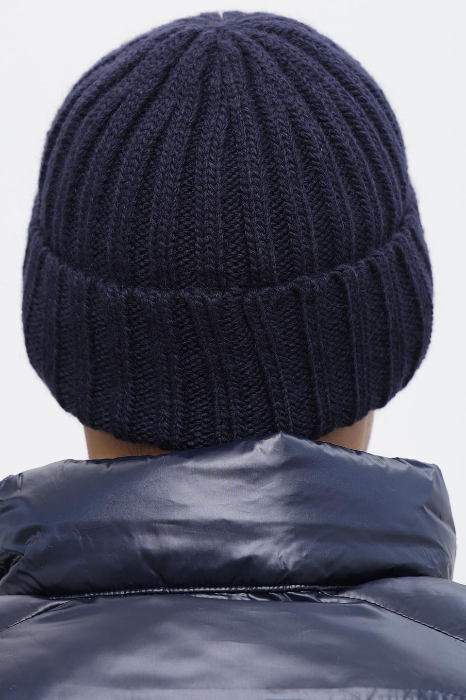 Шапка ADL man вязаная темно-синяя