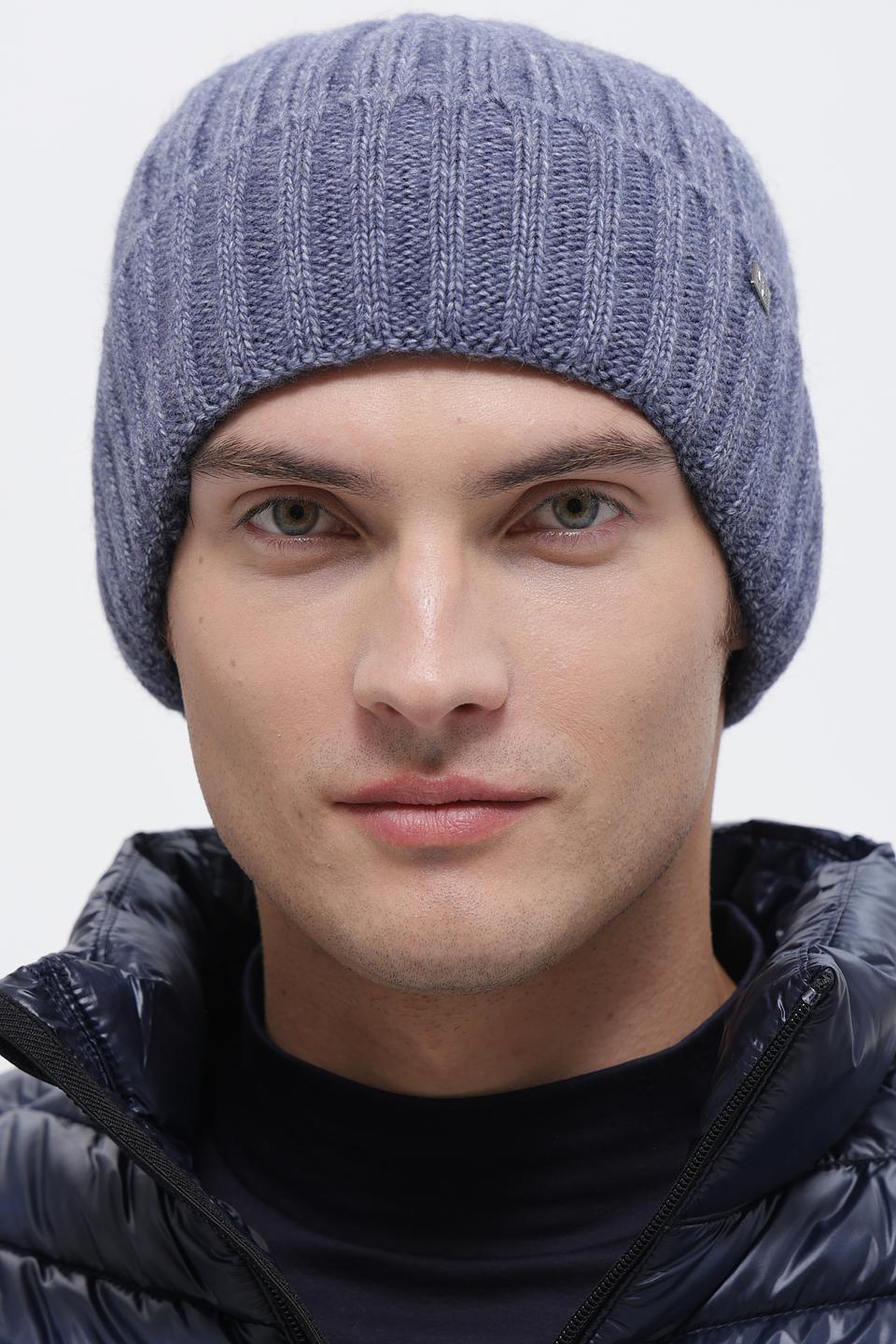 Шапка ADL man вязаная серая