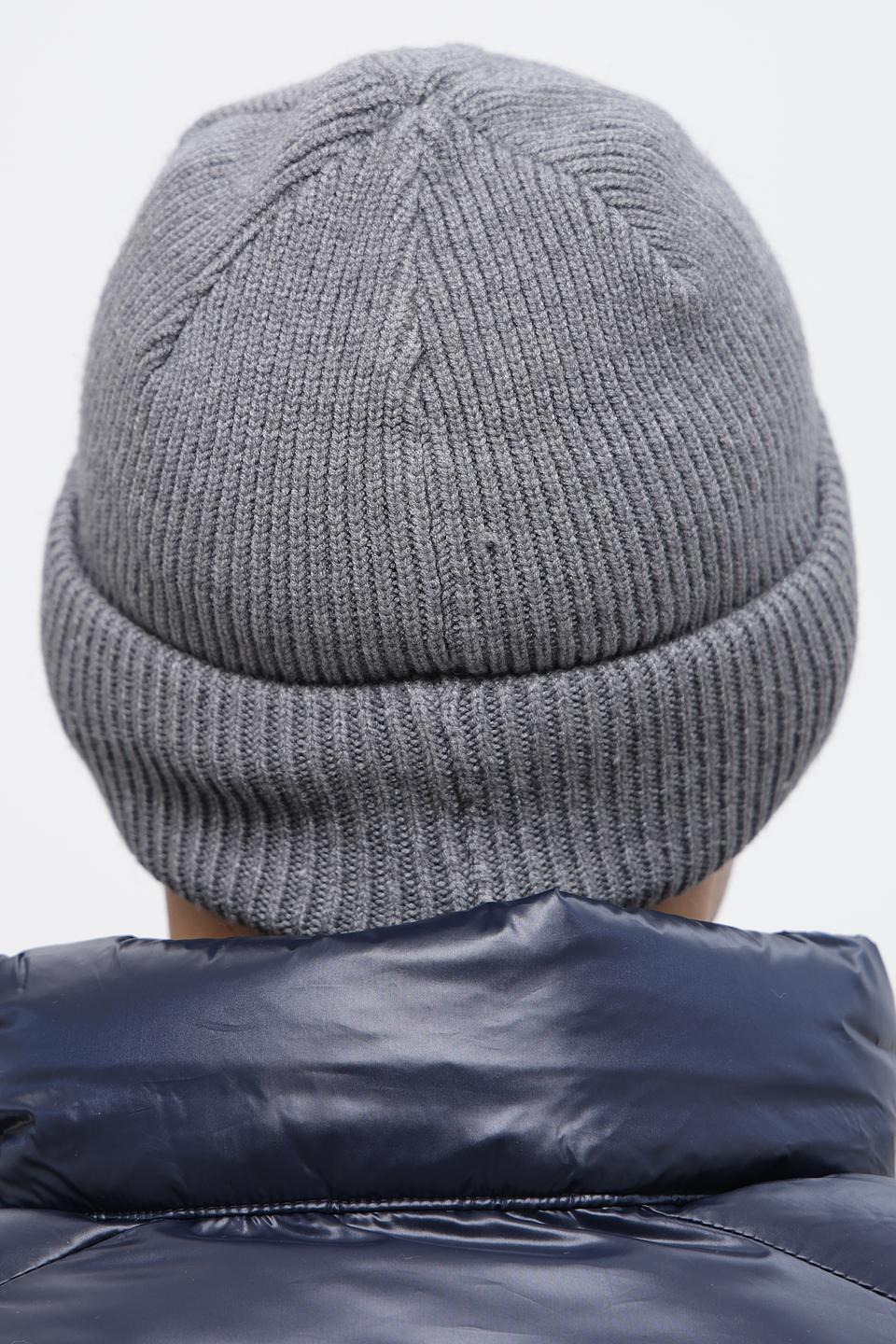 Шапка ADL man вязаная серая