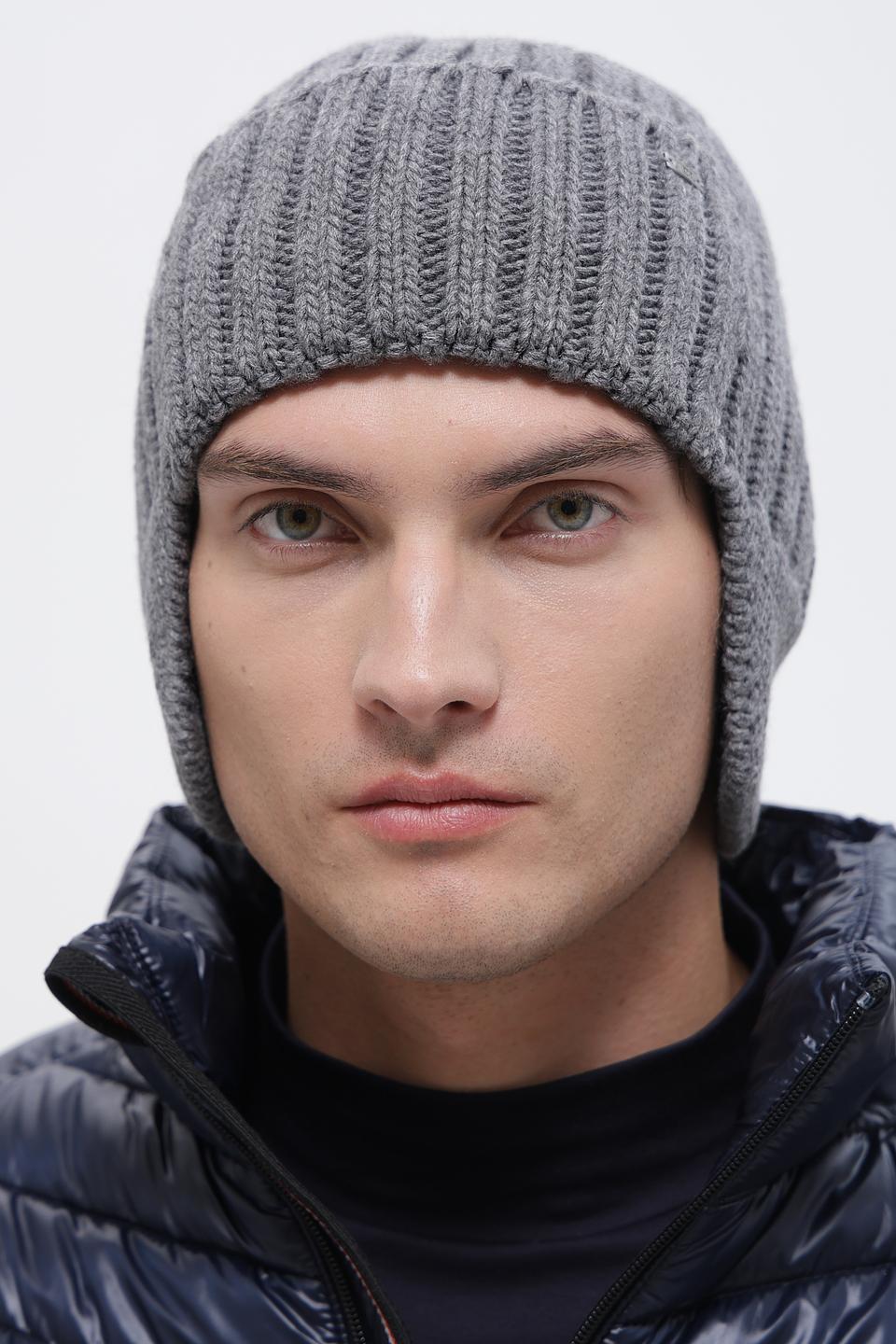 Шапка ADL man с ушами серая