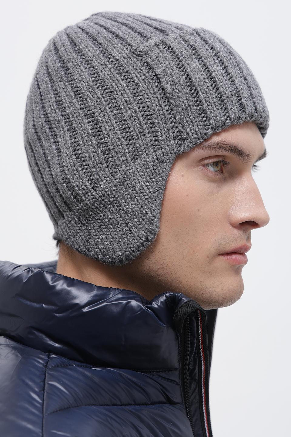 Шапка ADL man с ушами серая