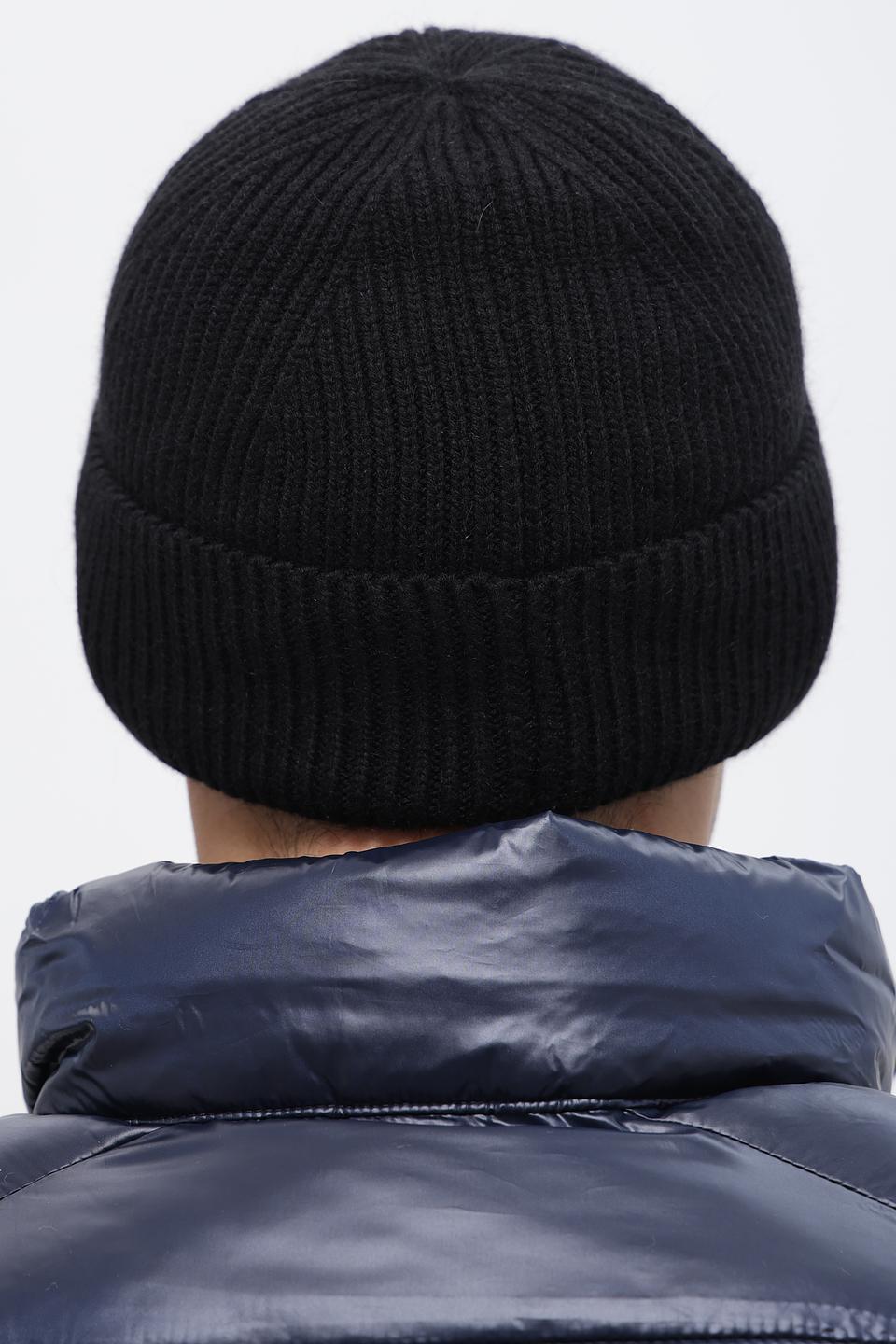 Шапка ADL man вязаная черная