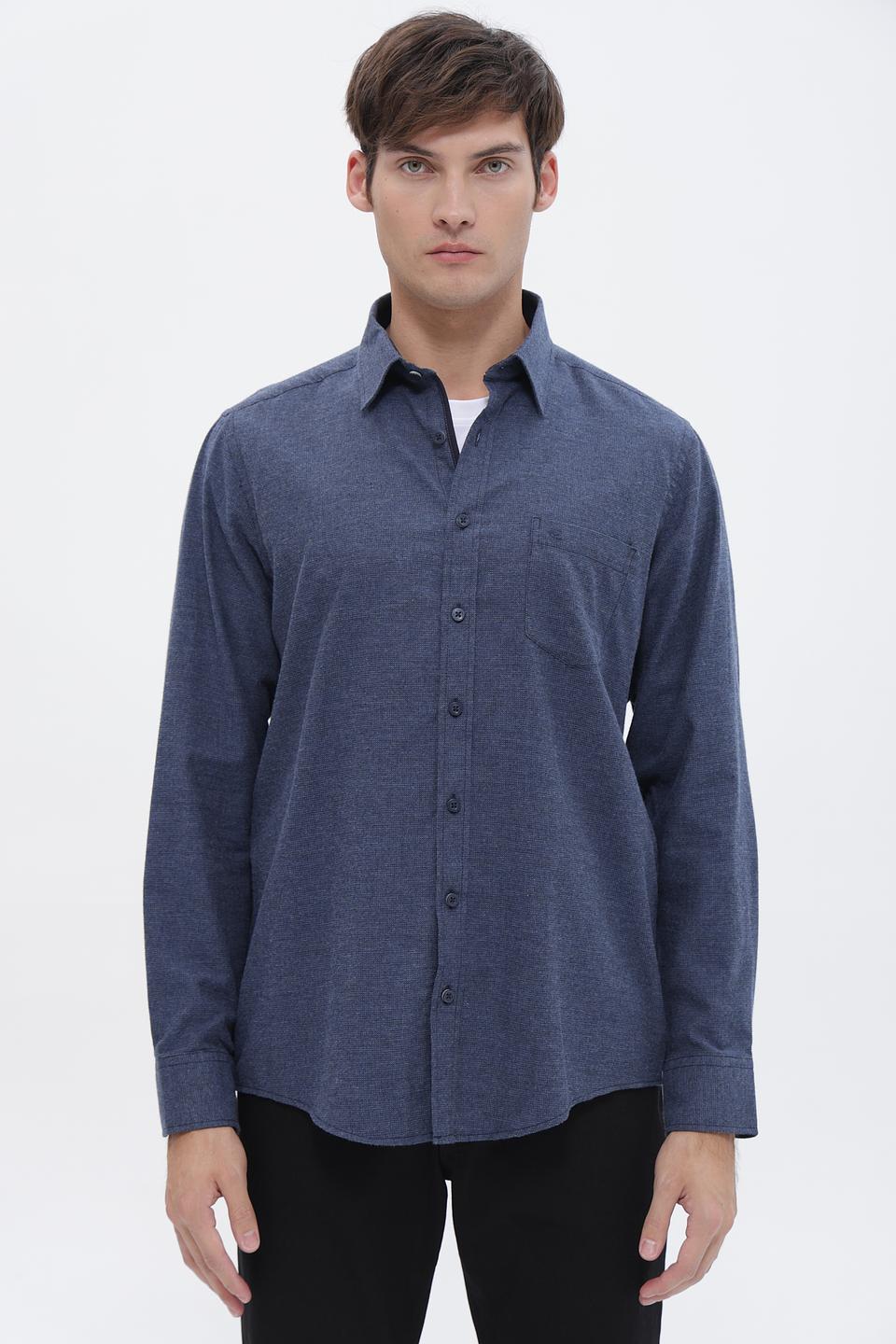 Рубашка Casa Moda дл. рукав синяя