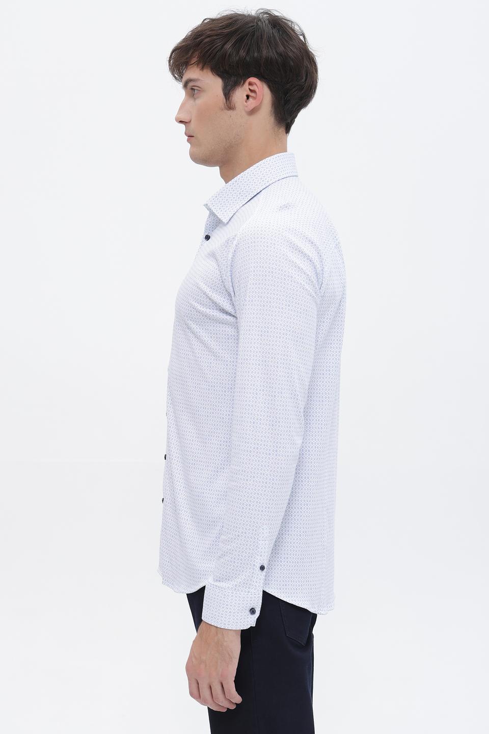 Рубашка Desoto с принтом голубой