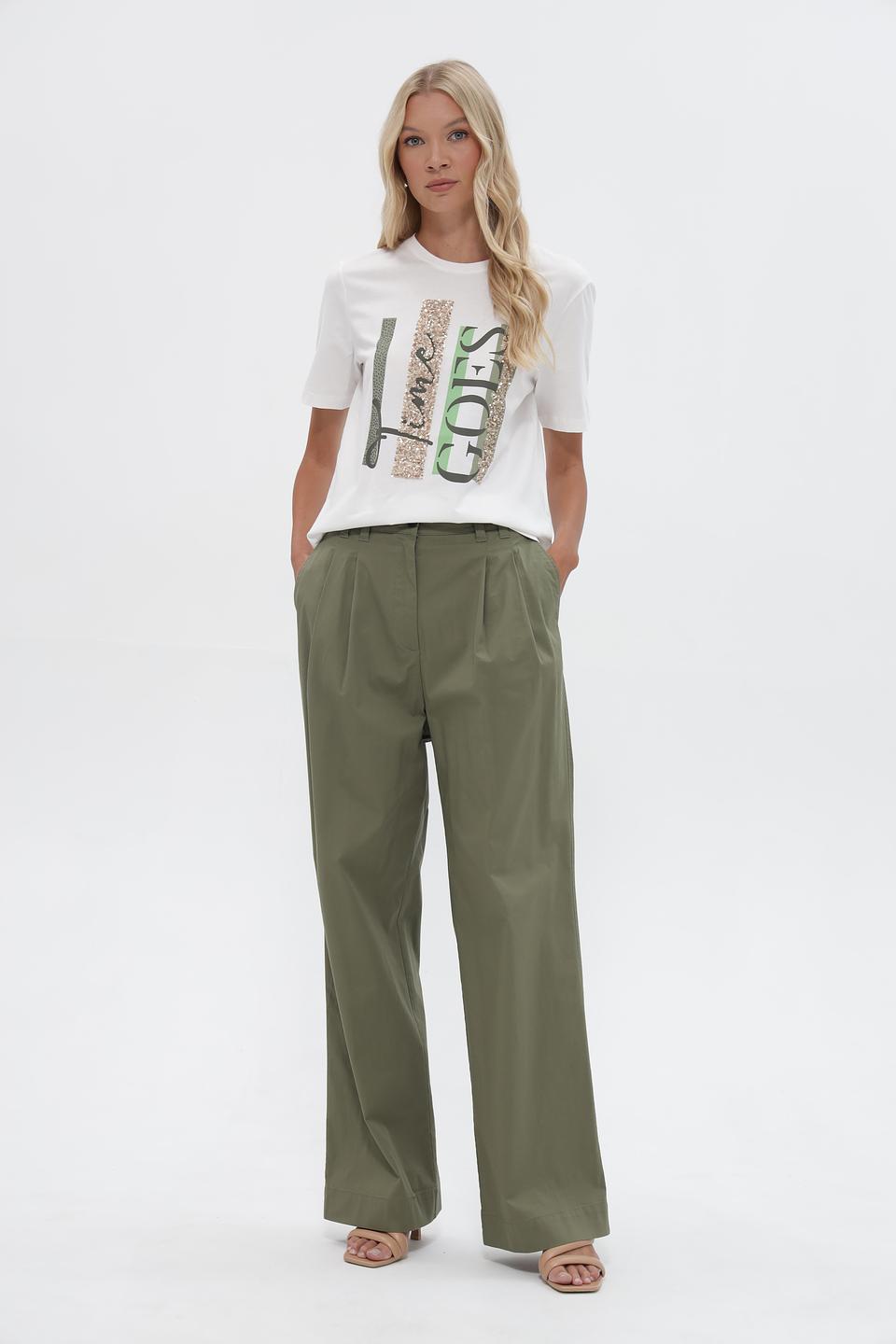 Брюки прямые Marc O Polo оливковые