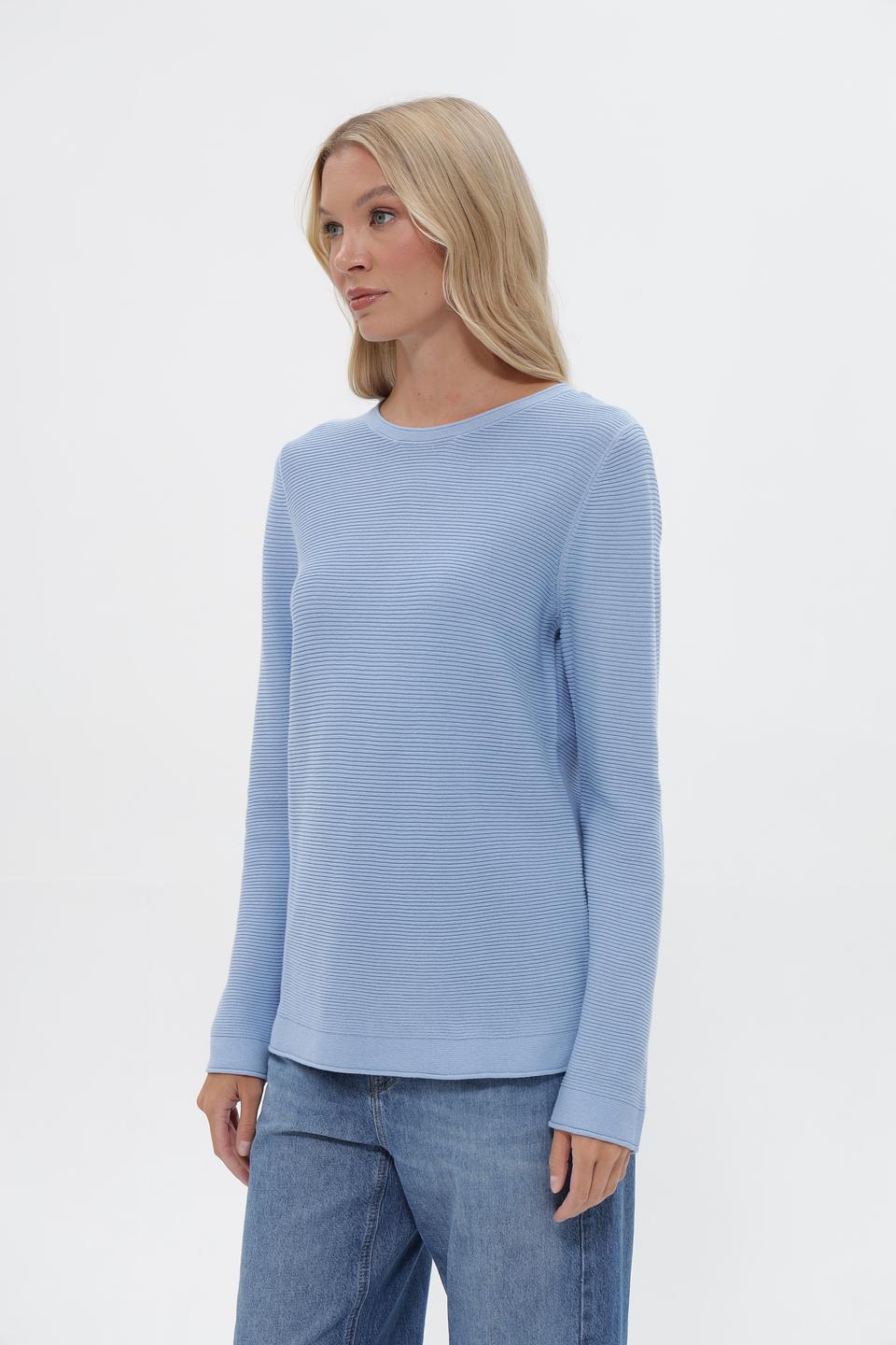 Пуловер Tom Tailor в полоску голубой