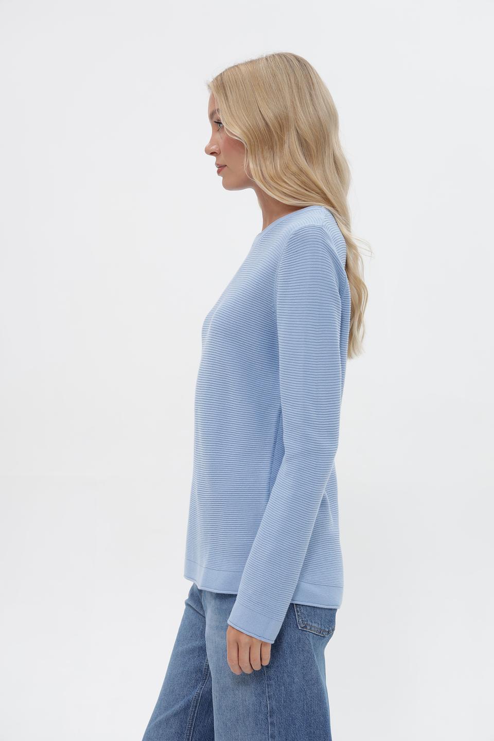 Пуловер Tom Tailor в полоску голубой