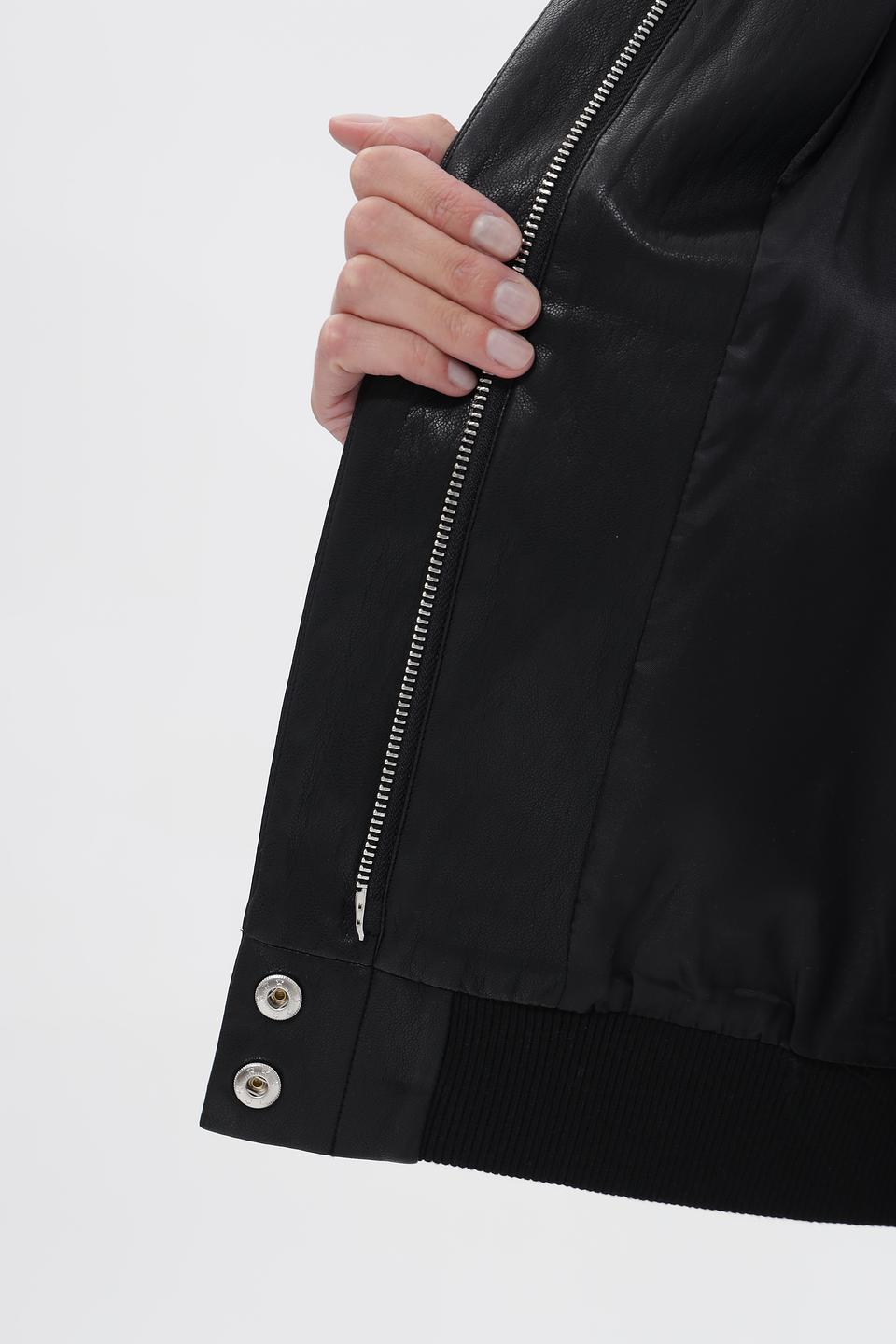 Куртка кожаная Catnoir черная