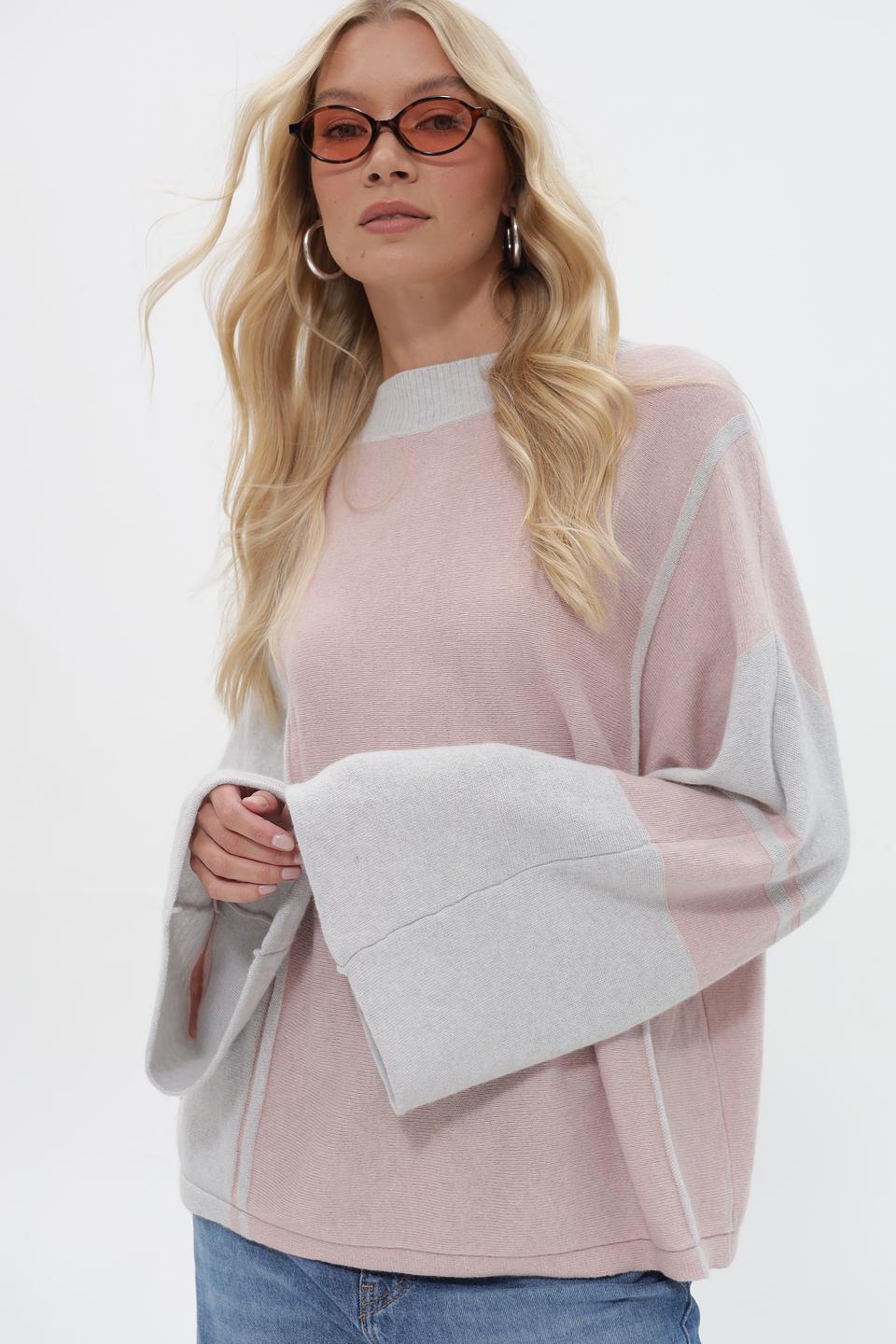 Пуловер Croche с колор-блоком