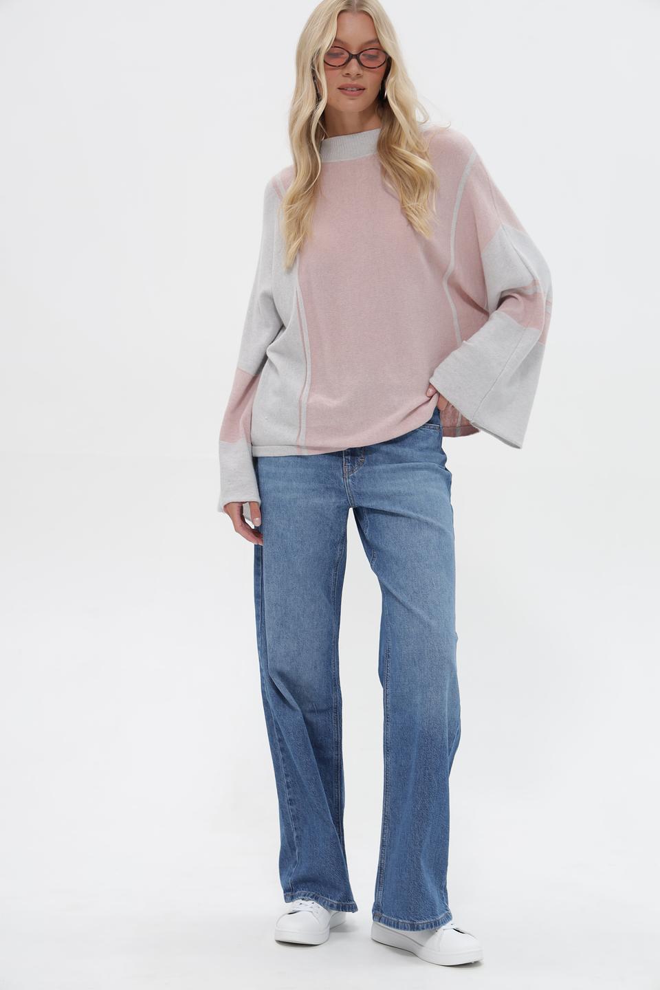 Пуловер Croche с колор-блоком