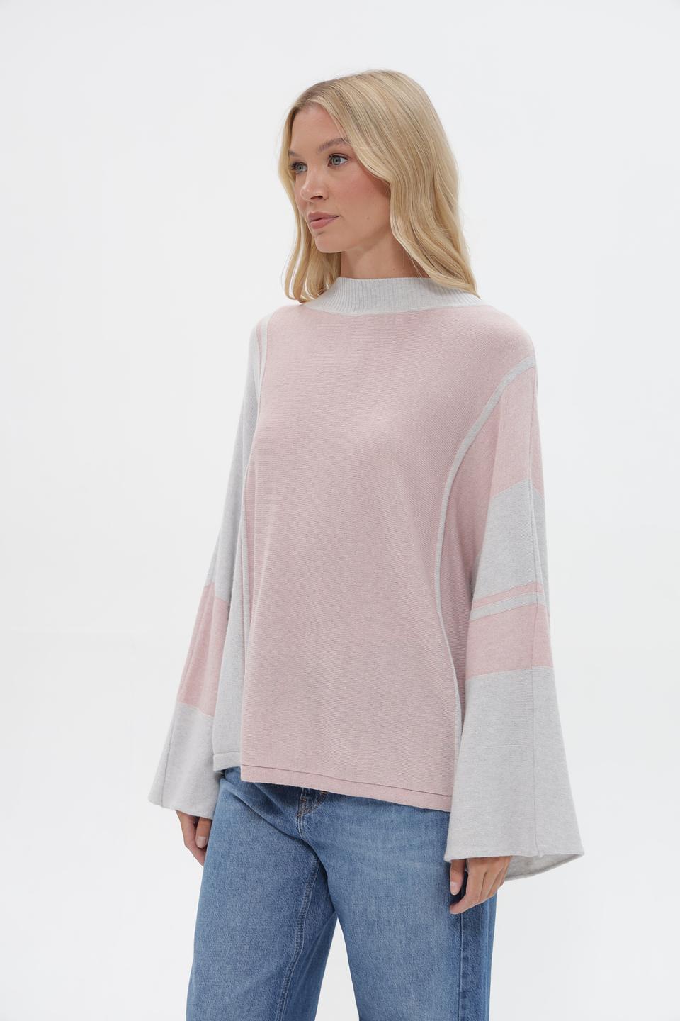 Пуловер Croche с колор-блоком