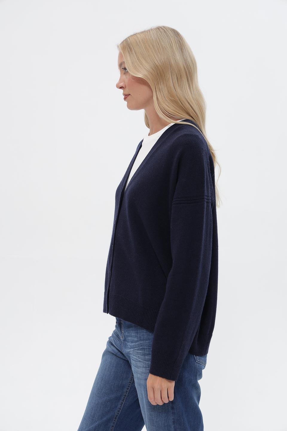 Жакет UNQ вязаный темно-синий