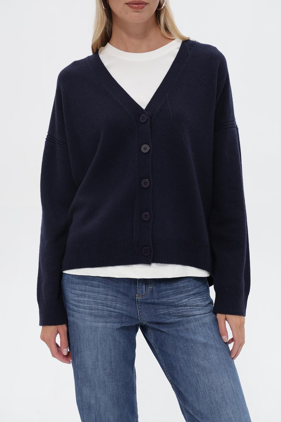 Жакет UNQ вязаный темно-синий