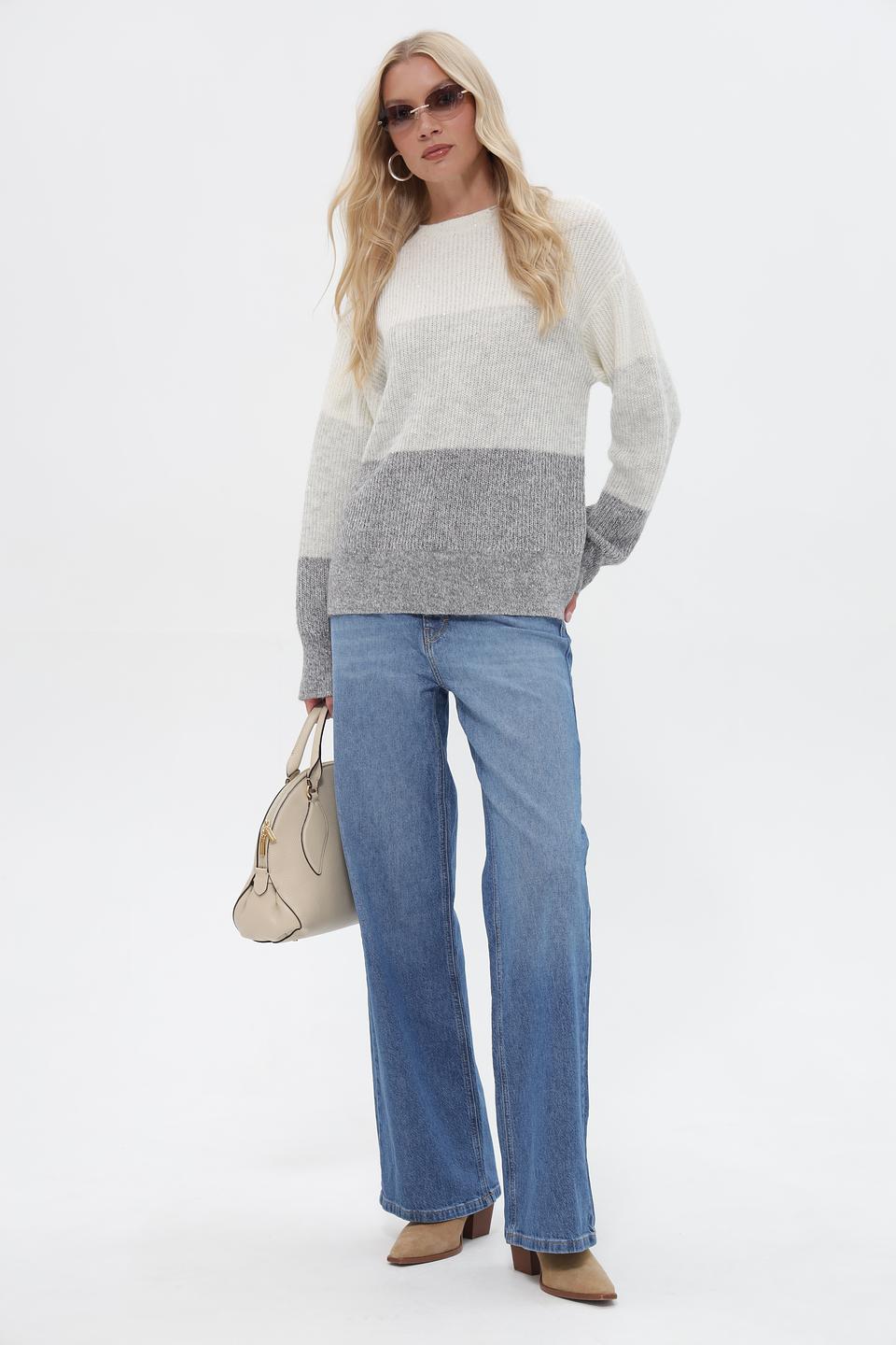 Пуловер UNQ двухцветный