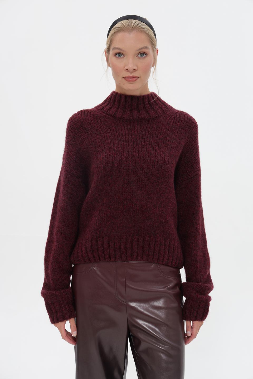 Пуловер Marc Cain бордовый