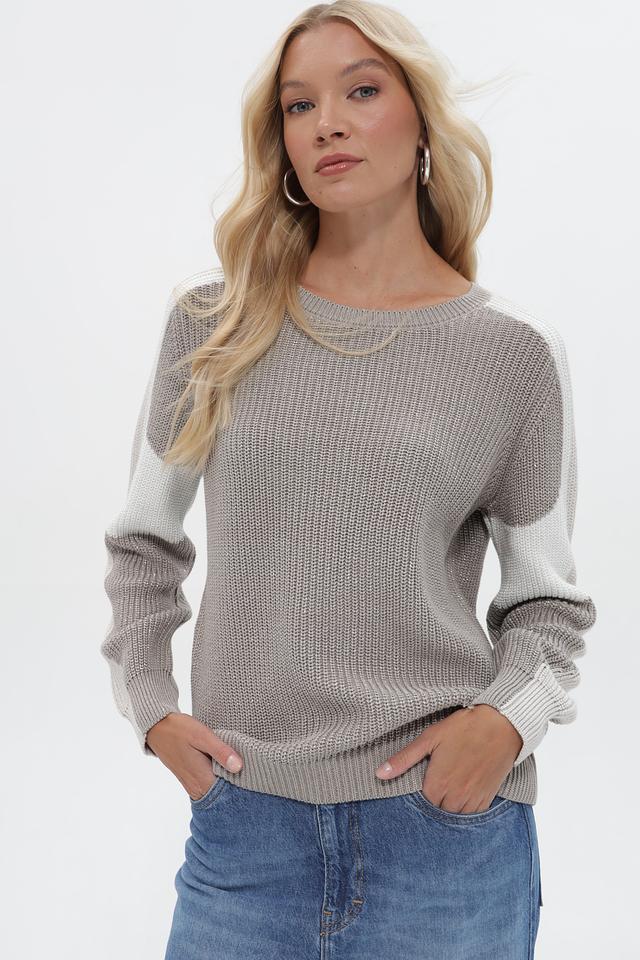 Пуловер Monari с контрастными рукавами