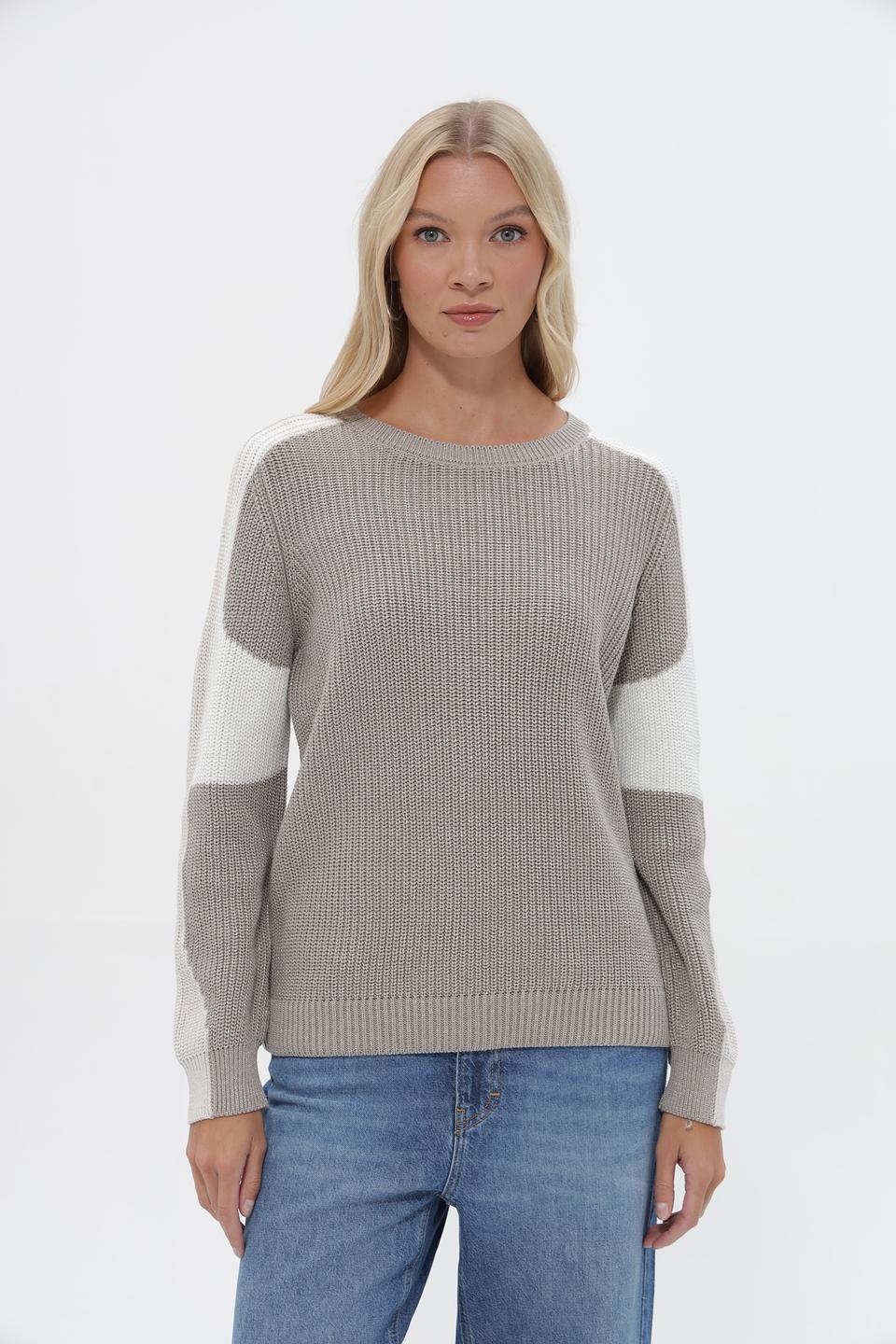 Пуловер Monari с контрастными рукавами